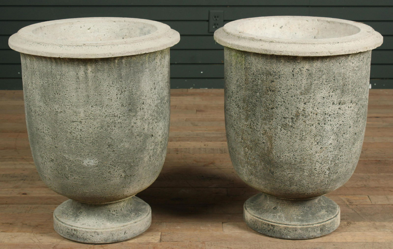 Pair Cast Stone Garden Urns (1 of 6)