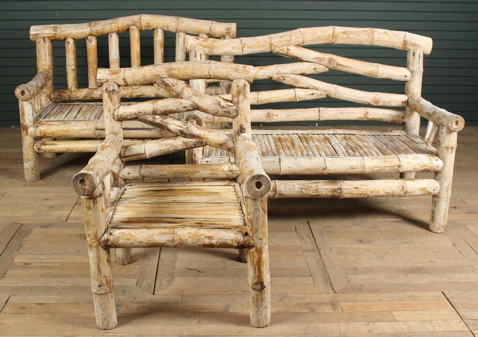 3 pc Bamboo Timber Patio Set (1 of 6)