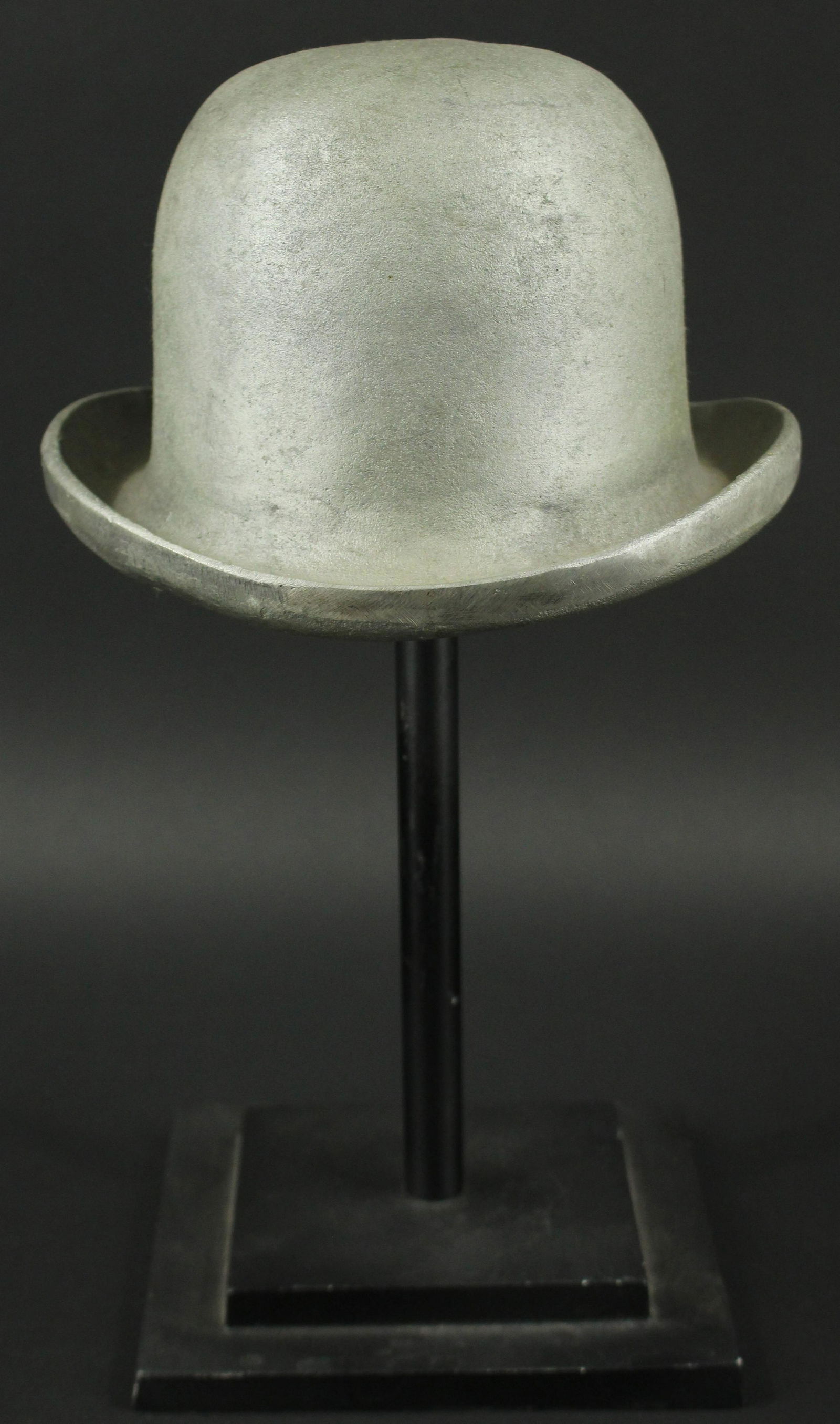 Cast Metal Bowler Hat Form on Stand (1 of 5)