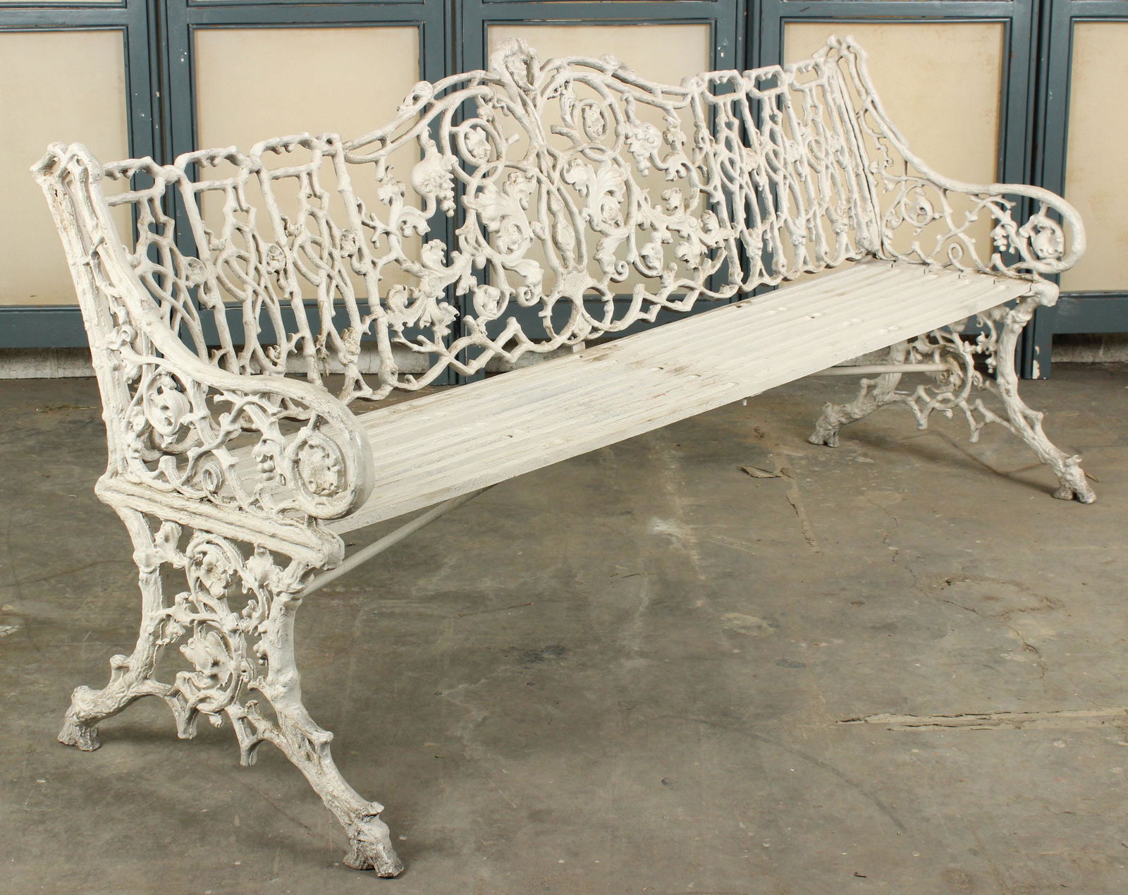 Cast Iron Twig and Vine Motif Garden Bench (1 of 7)