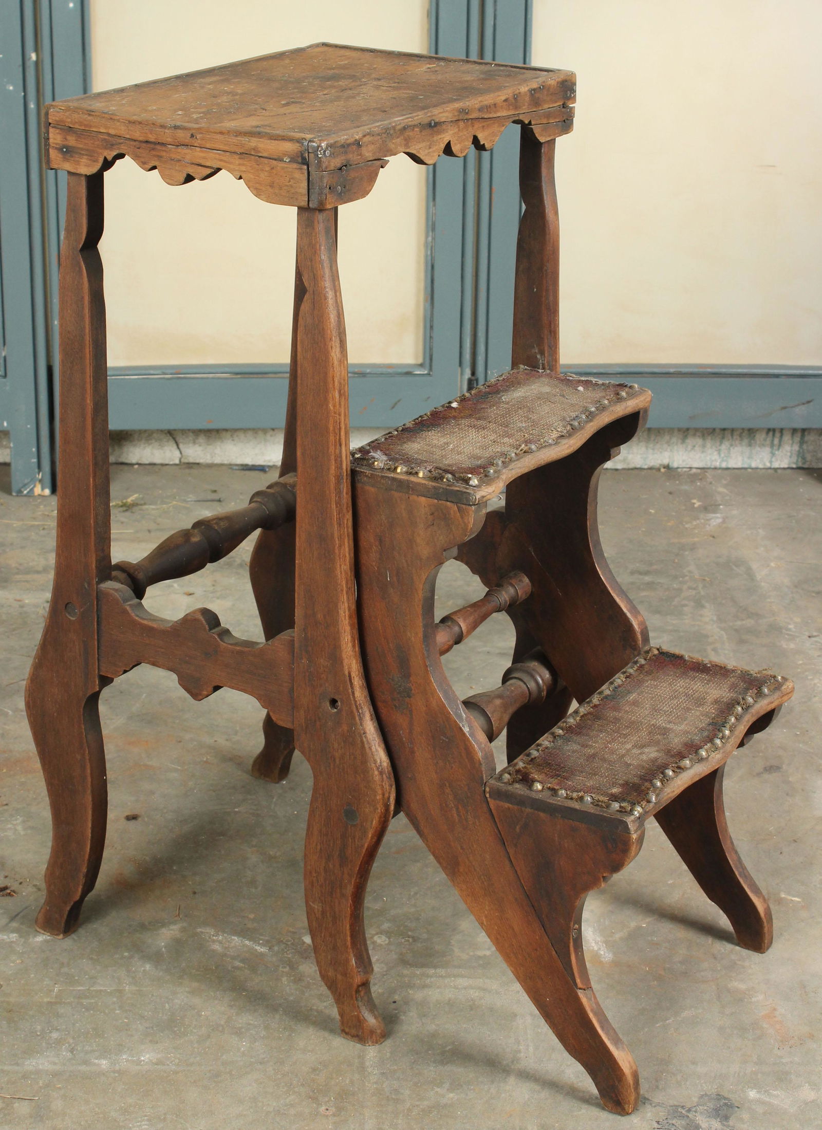 Antique Metamorphic Side Table Library Steps (1 of 8)