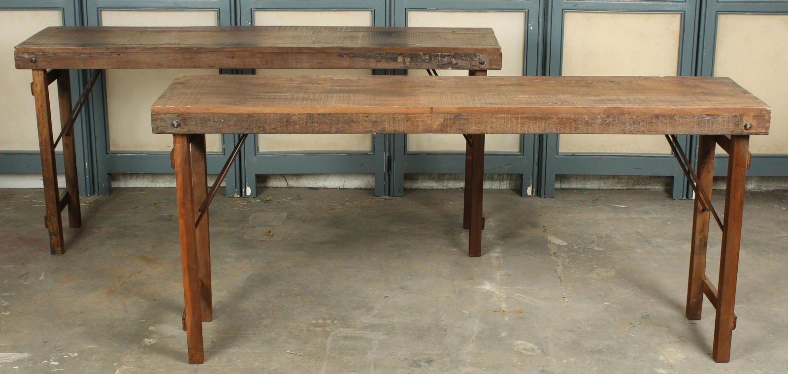 Pair Rustic Folding Buffet Tables (1 of 9)