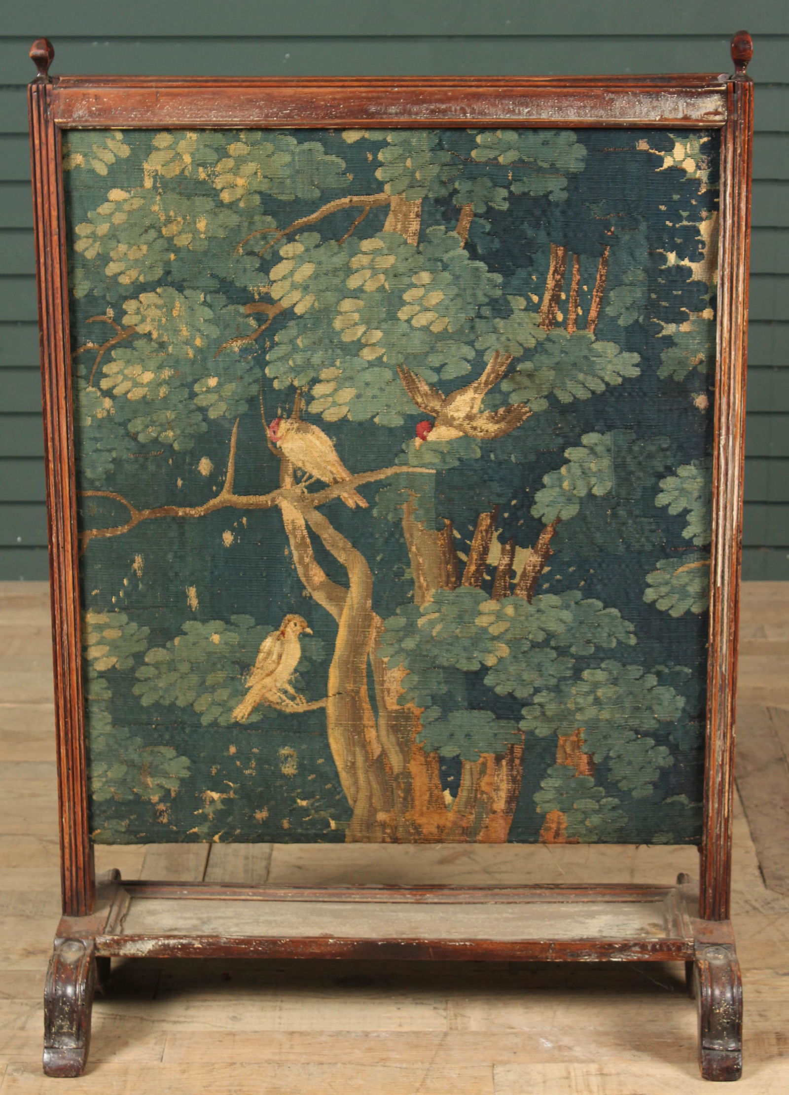 Antique Needlepoint Tapestry Fire Screen (1 of 8)