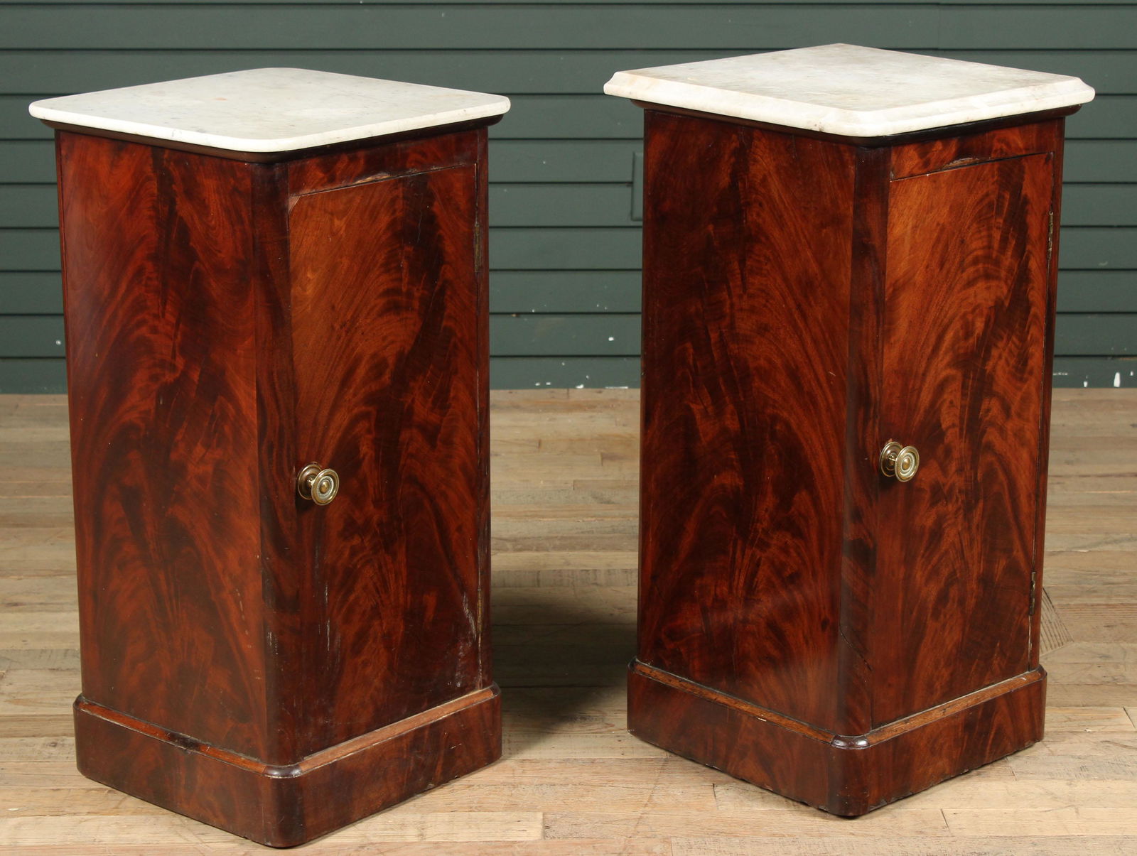 2 Empire Style Marble Top Side Cabinets (1 of 9)