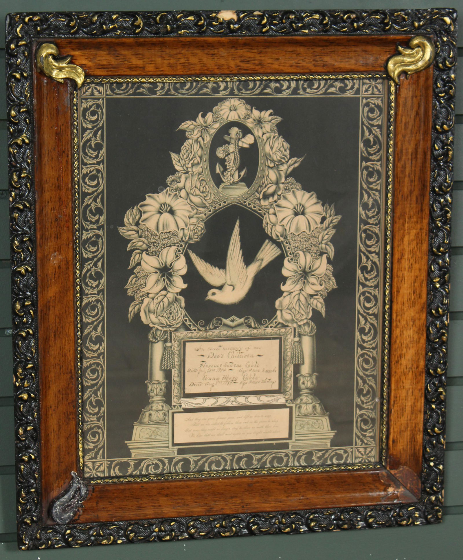 19th C Memorial Lithograph (1 of 7)