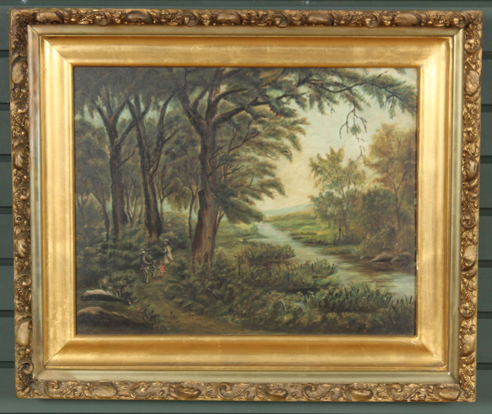 Antique Landscape Genre Painting (1 of 7)