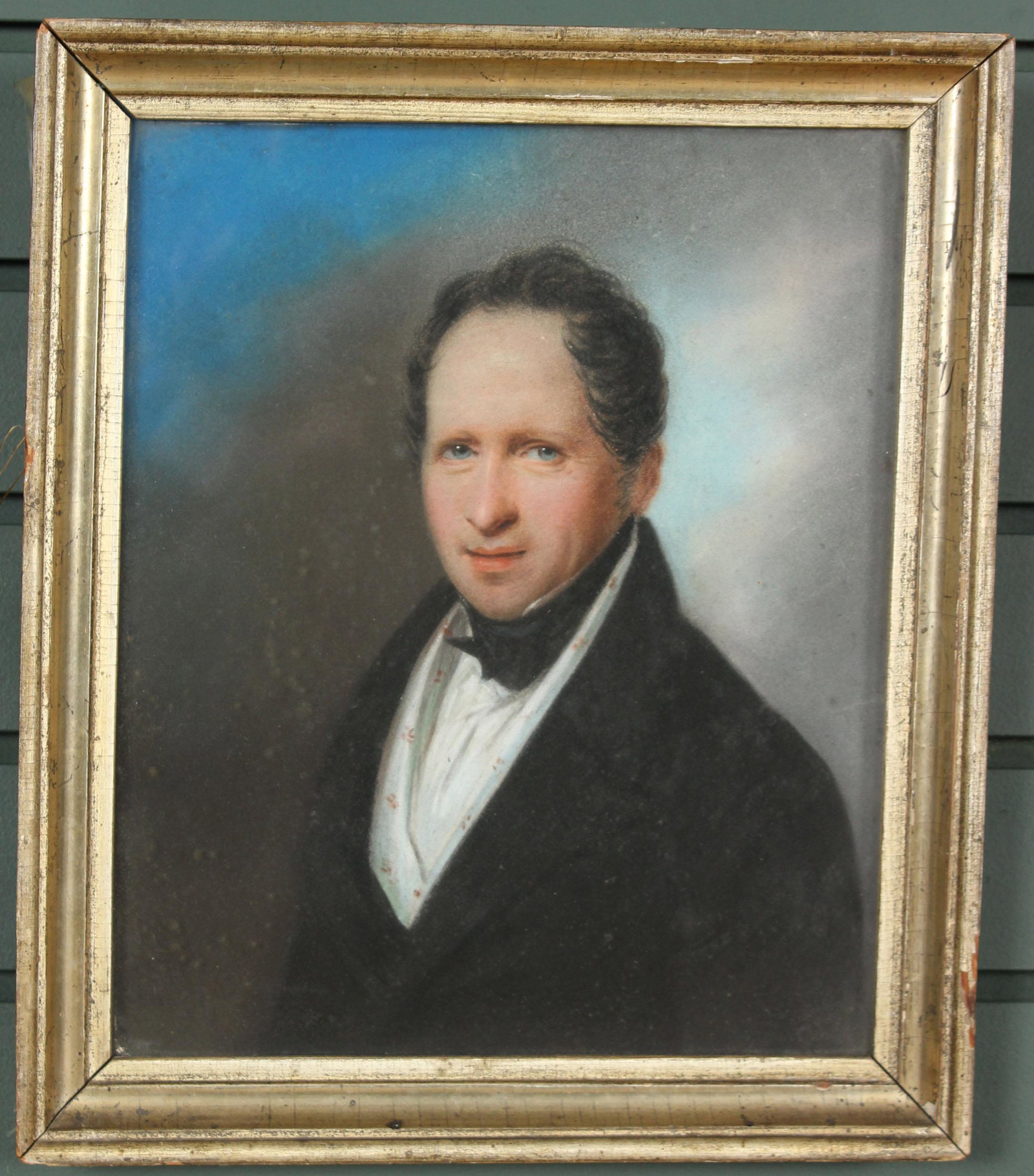 19th C Portrait of L. Baptiste Bourdon: 19th C Portrait of L. Baptiste Bourdon. Label affixed on obverse with legend. Purported pupil of Andree. Size: Framed: 14" H x 12" W x 1.5" D; Sight: 11.5" H x 9.5" W Provenance: Production of â€œ