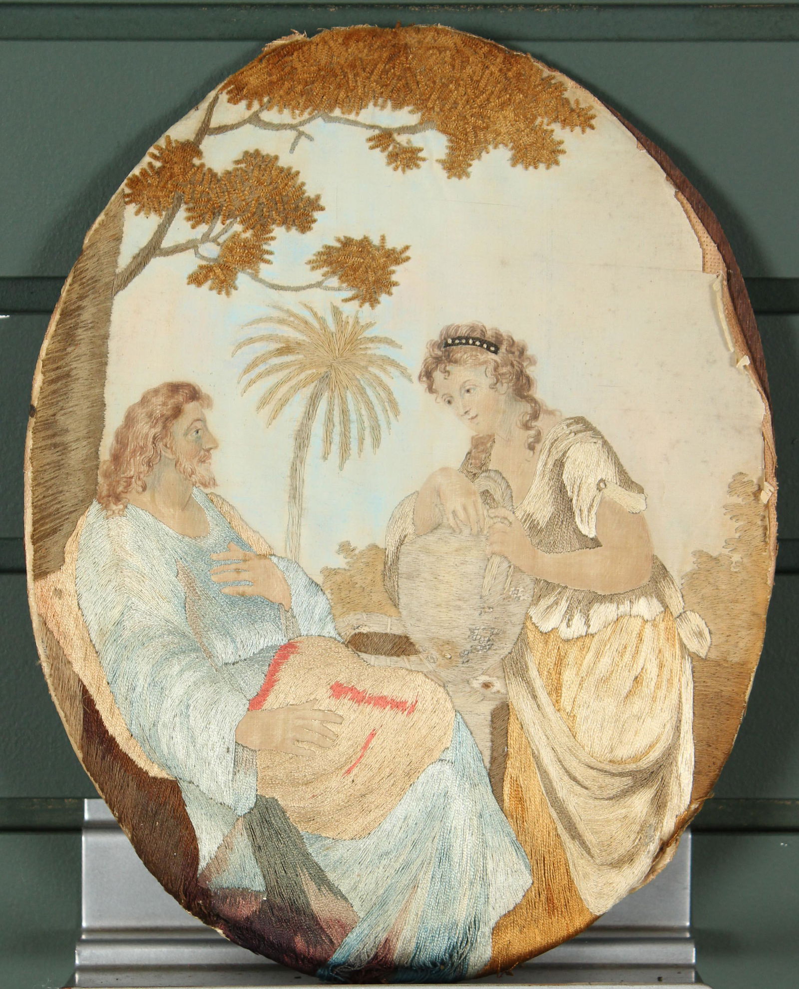 Antique 18th C English Allegorical Embroidery (1 of 7)