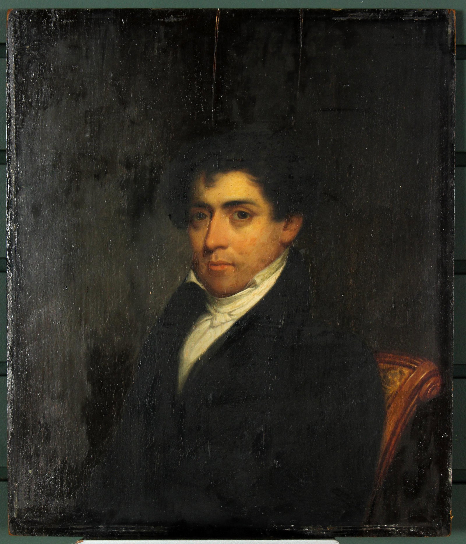 Antique 19th C Portrait of a Gentleman: Antique 19th C Portrait of a Gentleman. OOB Size: 14.5" H x 12.5" W x 0.5" D Provenance: Production of â€œDickinson”