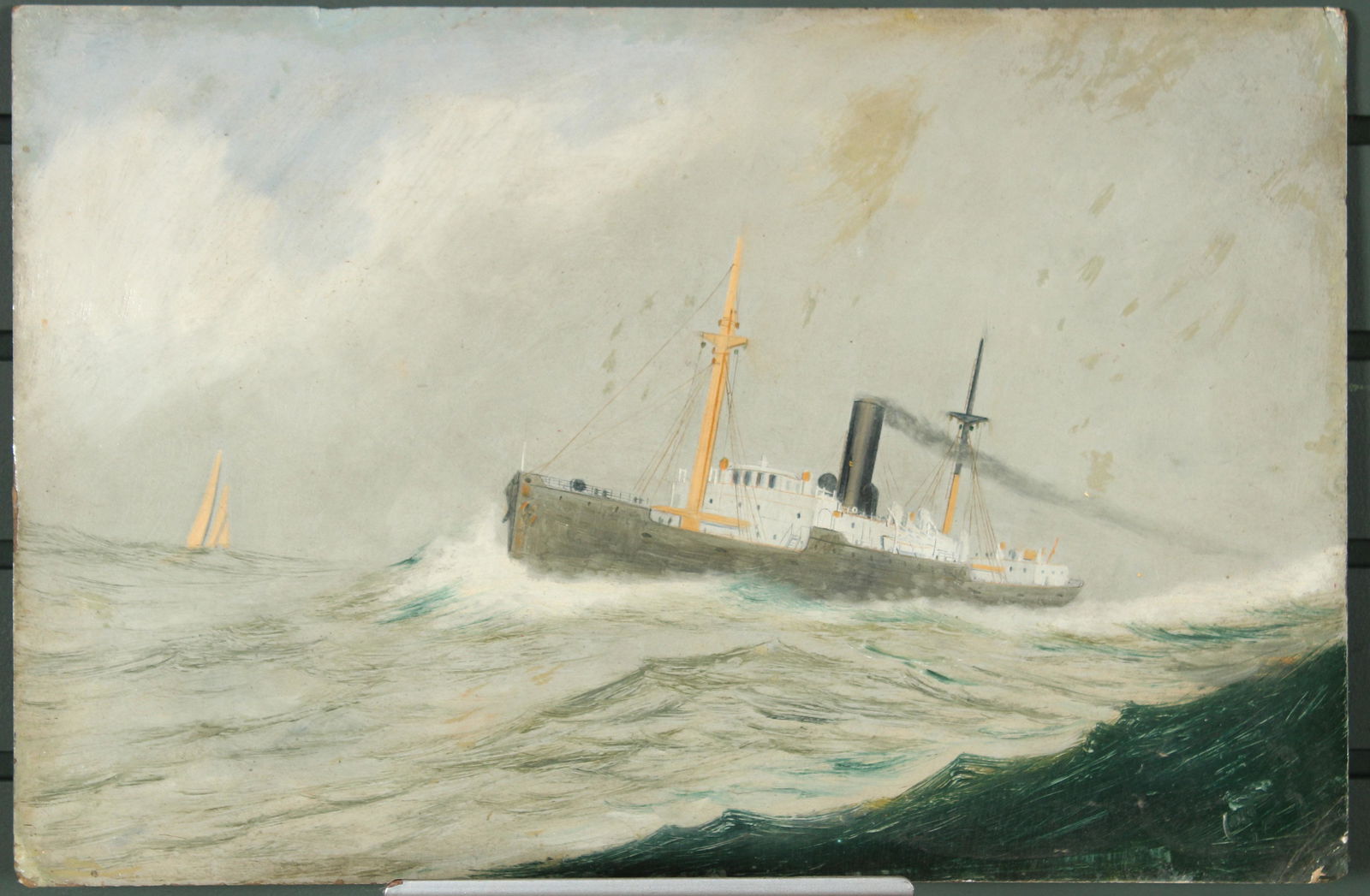 Antique Maritime Steamship Painting (1 of 7)