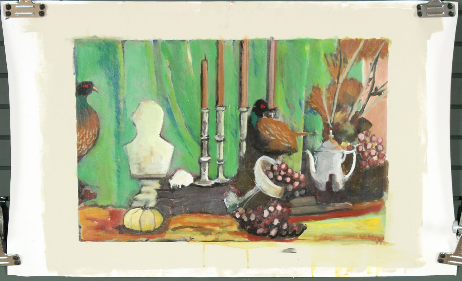 Art Class Canvas Painting: Art Class Canvas Painting. Studio-made. Size: 27" H x 44" W Provenance: Production of â€œDickinson”