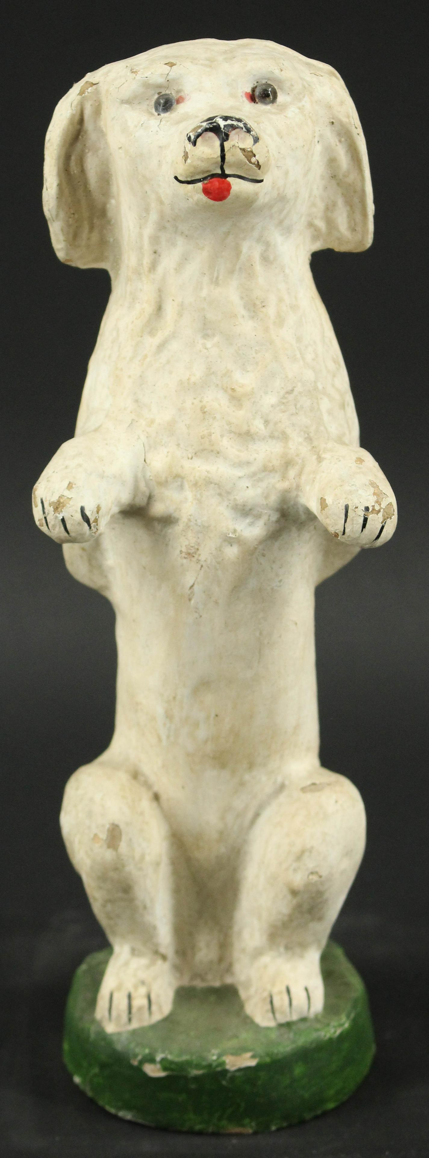 German Papier Mache Standing Dog Candy Container (1 of 6)