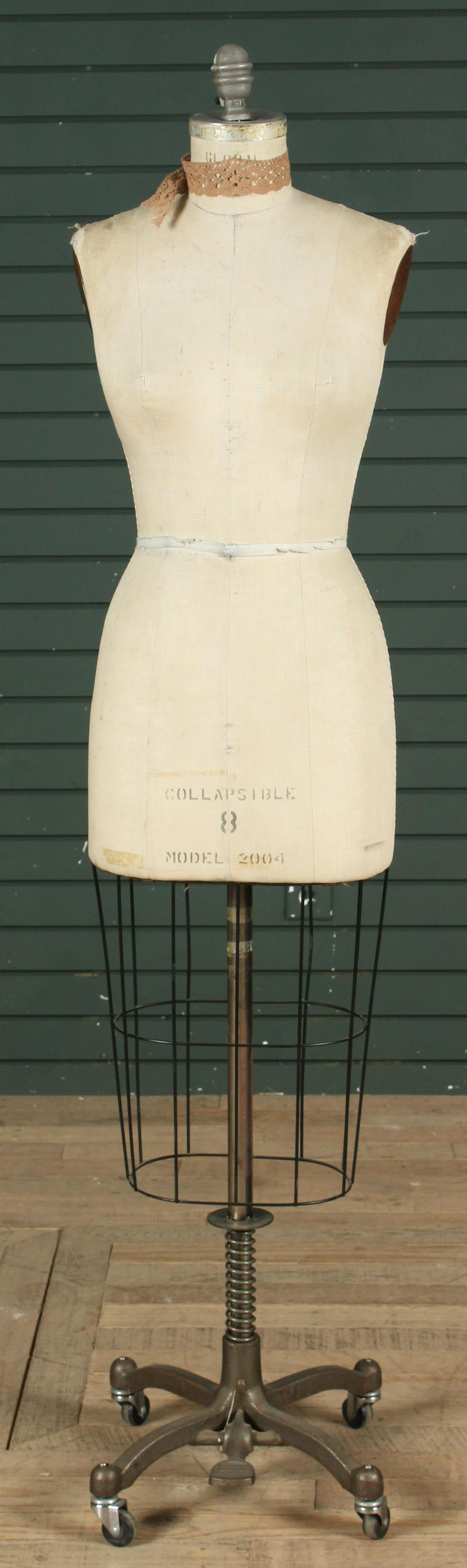 Vintage Dress Form Mannequin: Vintage Dress Form. Size: 64" H x 14.5" W x 14" D Provenance: Production of â€œDickinson”