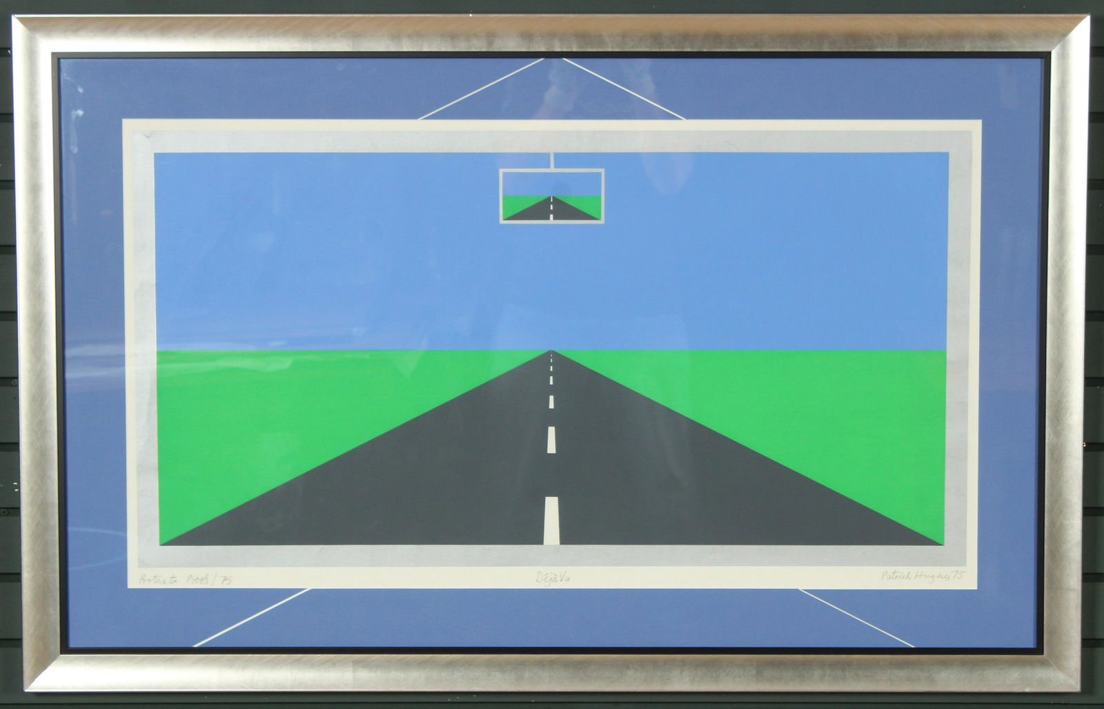 Patrick Hughes (English,b.1939) - Deja Vu, AP 1975: Patrick Hughes (English,b.1939) - Deja Vu, AP 1975. Pencil signed. Size: Frame: 30.75" H x 48.25" W x 1.25" D; Sight: 21.25" H x 38.5" W