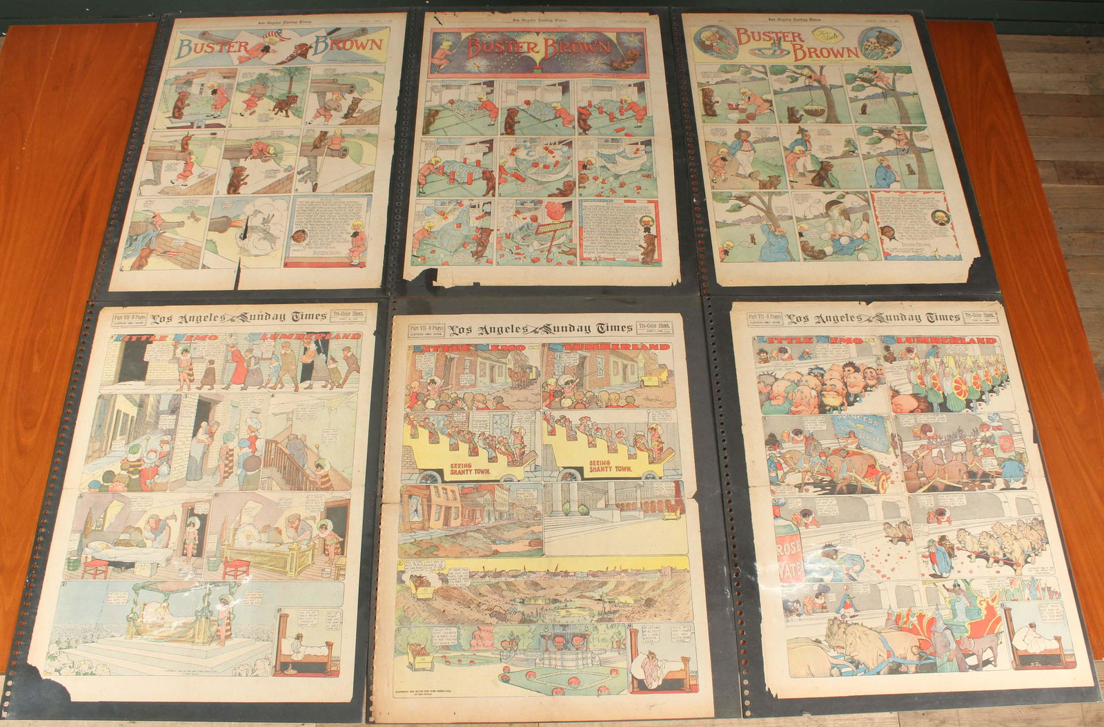 Six 1908 Little Nemo & Buster Brown Comics (1 of 7)