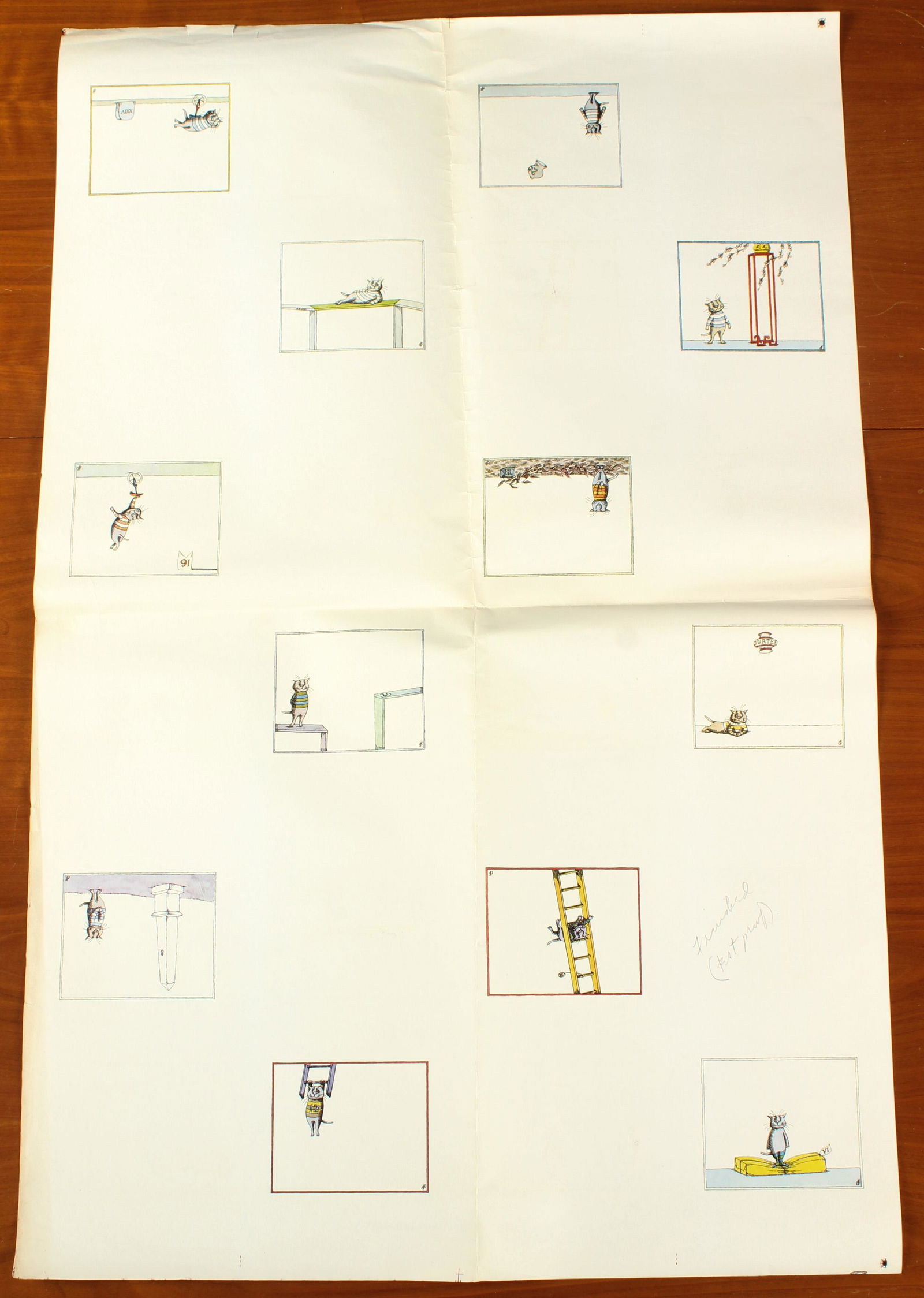 Edward Gorey, Category, Galley Proof, Corrections (1 of 9)