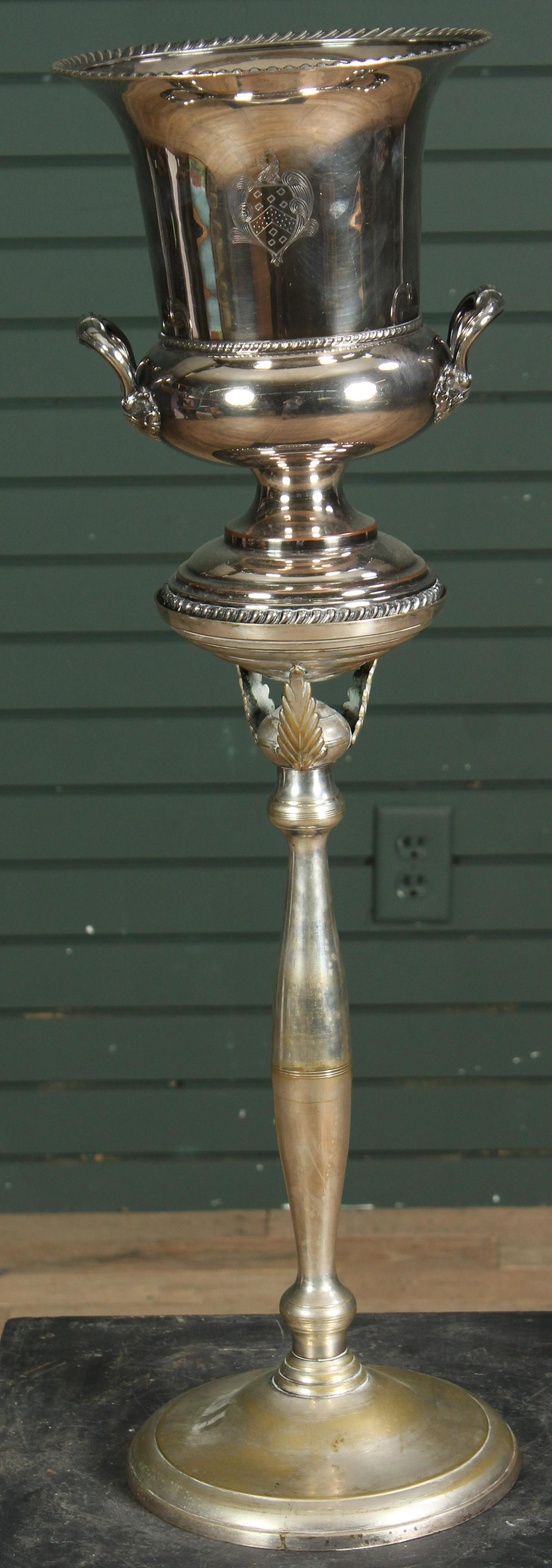 Sheffield Plate Ice Bucket & Stand (1 of 11)