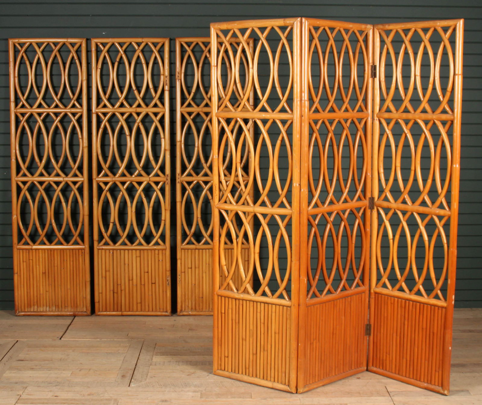 Vintage 1940s Rattan Screens, IMO Paul Frankl (1 of 6)