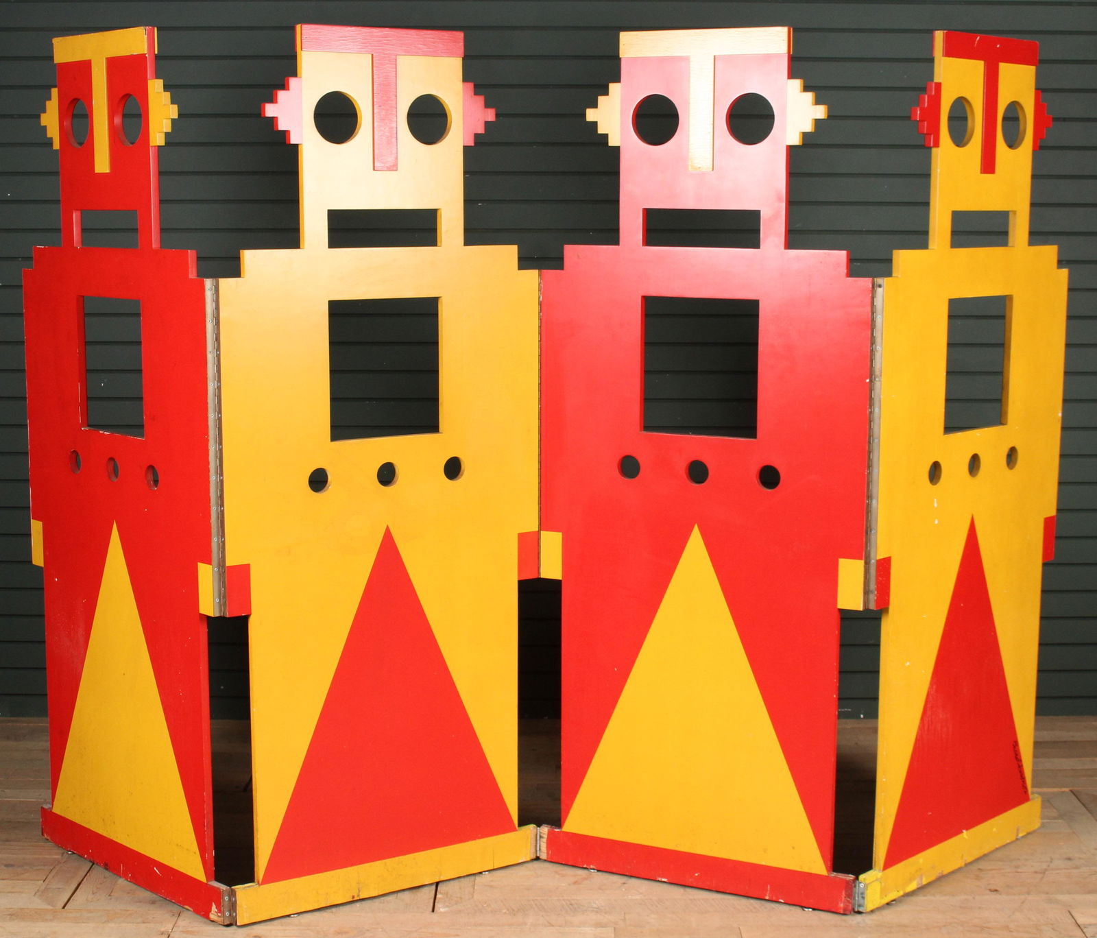 Studio Robot 4 Panel Room Divider Screen, Signed (1 of 6)