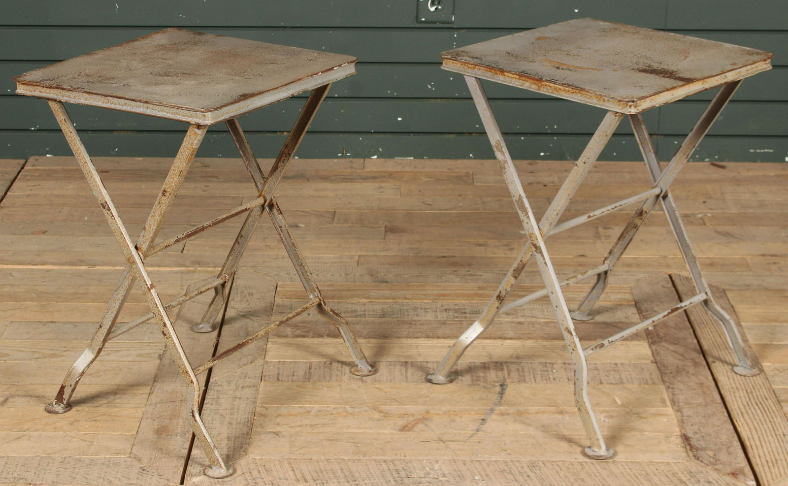 Pair Military Campaign Style Folding Drinks Tables (1 of 6)