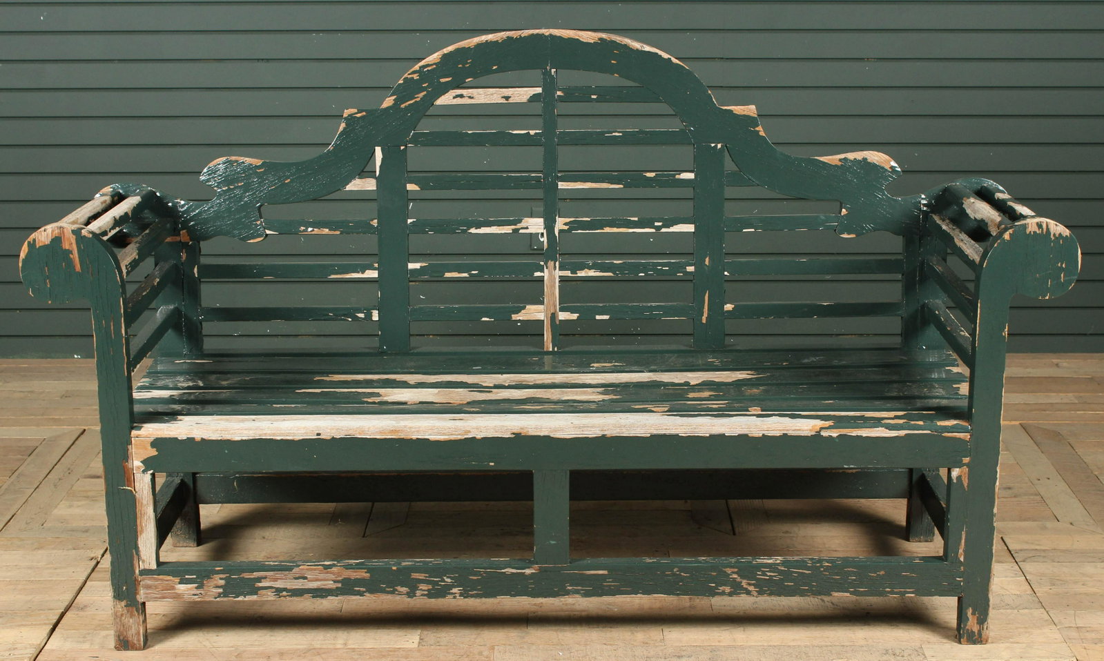 Vintage Lutyens Garden or Conservatory Bench: Vintage Lutyens Garden or Conservatory Bench. Size: 41" H x 70.5" W x 22.5" D