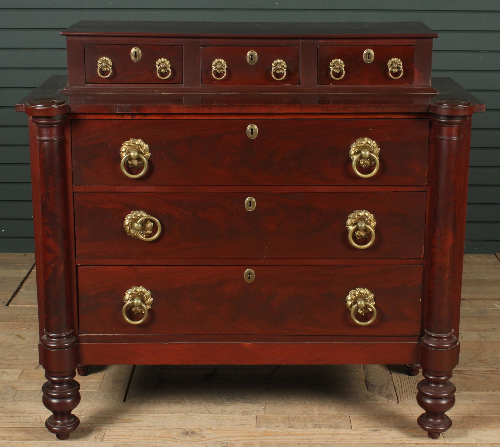 Antique Empire Mahogany Chest of Drawers (1 of 7)