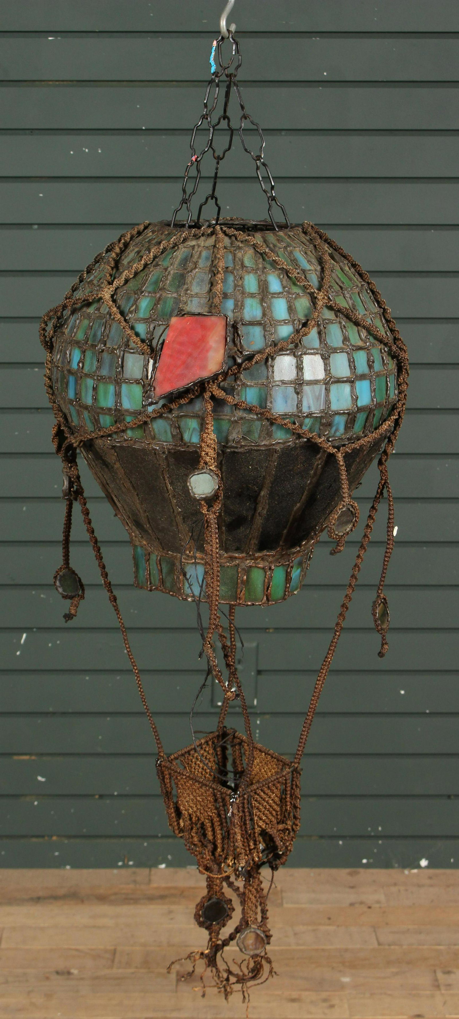 Stained Glass Balloon Form Pendant Lamp (1 of 5)