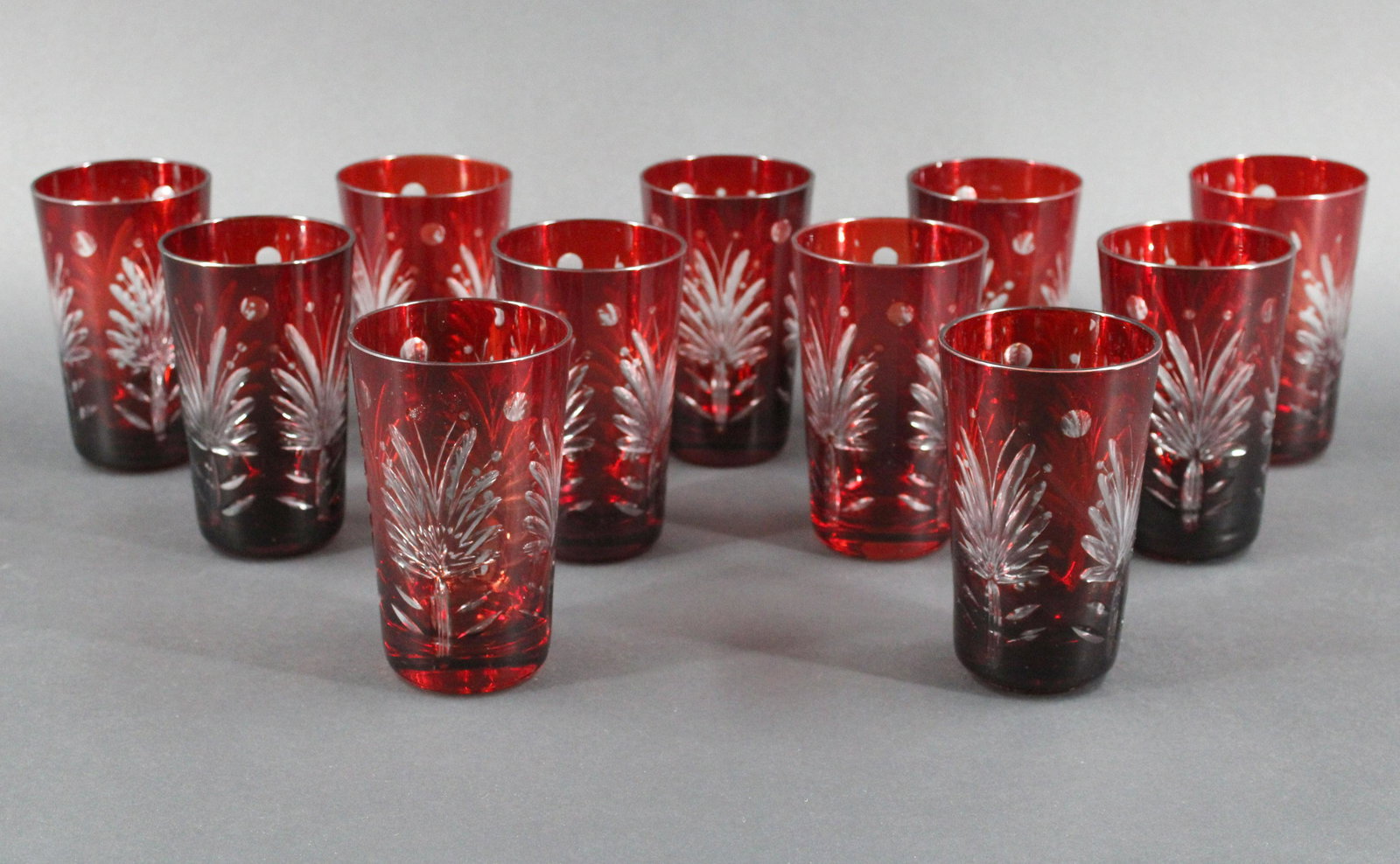 11 Bohemian Style Cut to Clear Tumblers (1 of 5)