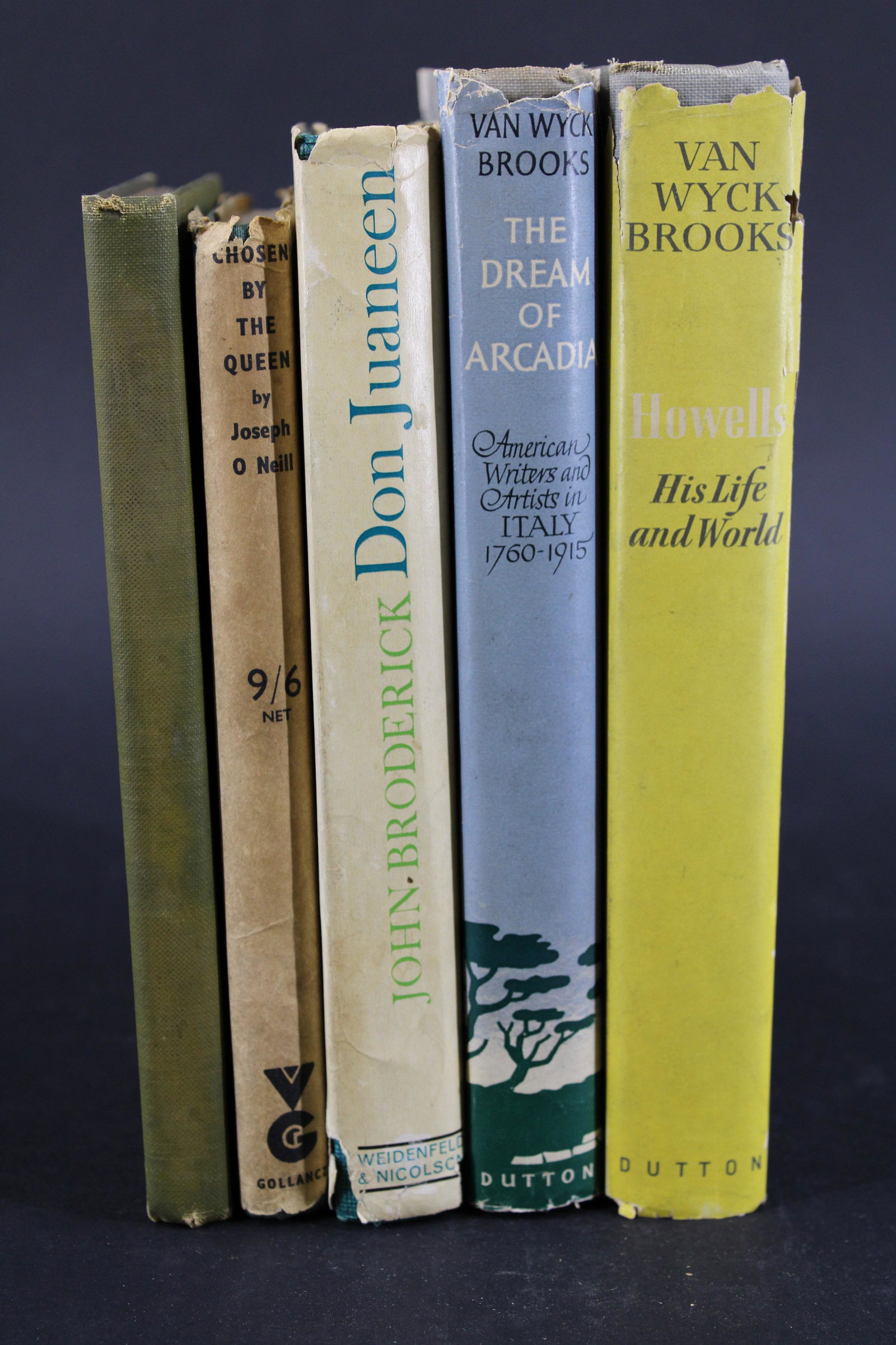 5 Padraic Colum Association Copies: 5 Padraic Colum Association Copies. All five books have been inscribed warmly by their authors to Padraic Colum. Chosen by the Queen, Joseph O'Neill, Victor Gollancz, 1947, torn and worn dust jacket, 