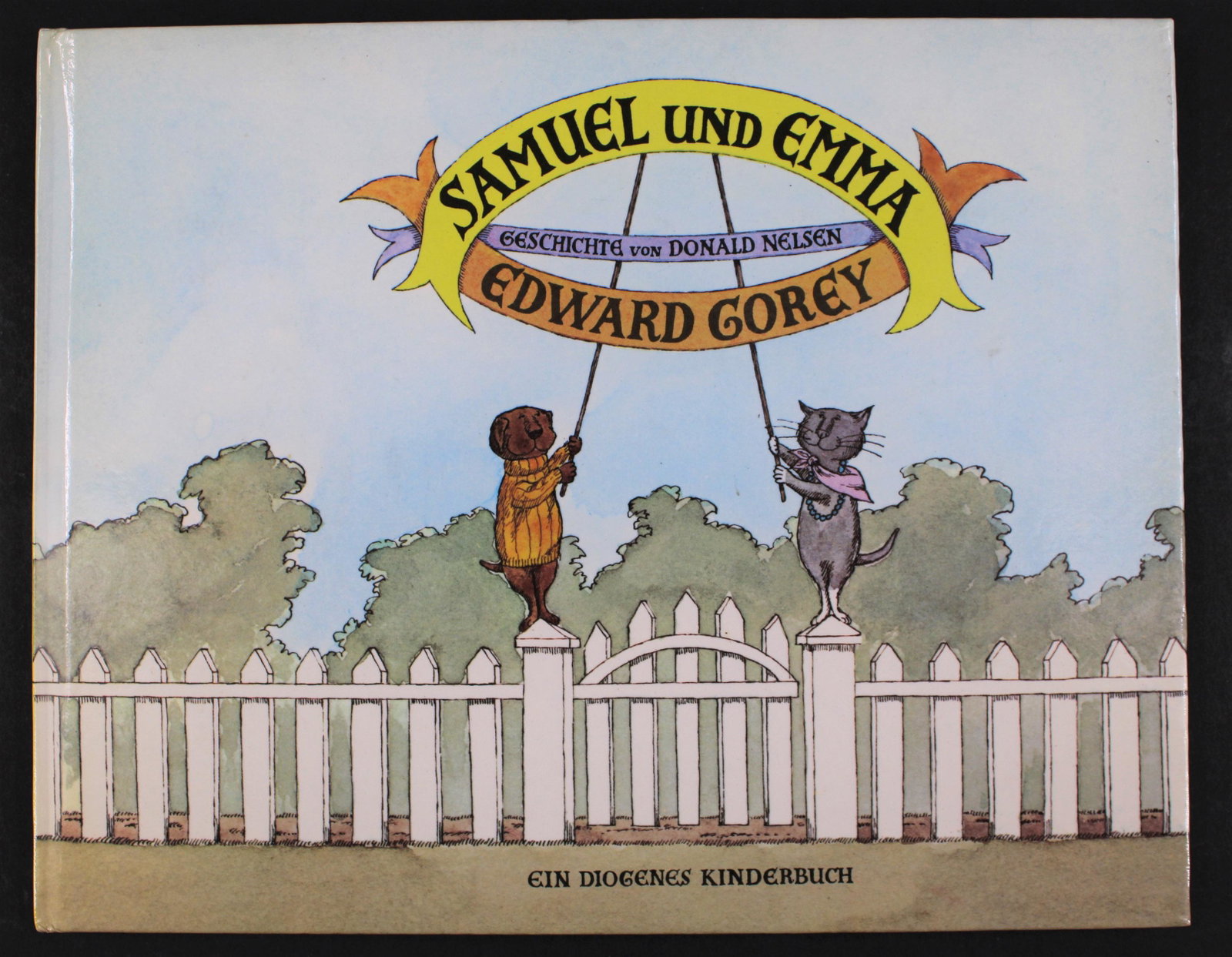 Diogenes German Language Gorey Work, Signed: Samuel Und Emma, Diogenes German Language Gorey Work, Signed. Size: 7.25"H x 9.25"W