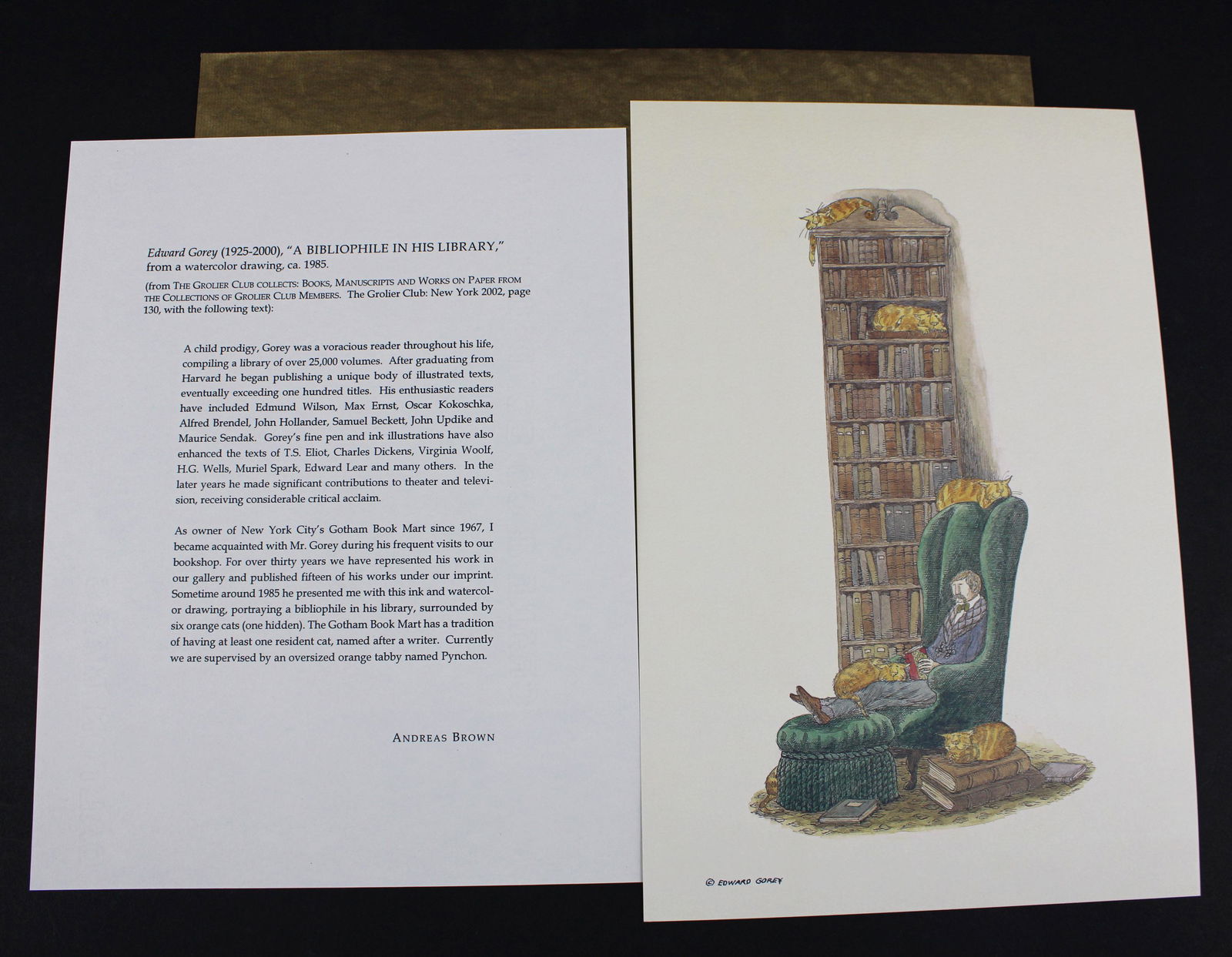 A Bibliophile..., Edward Gorey, Grolier Club 2002 (1 of 4)