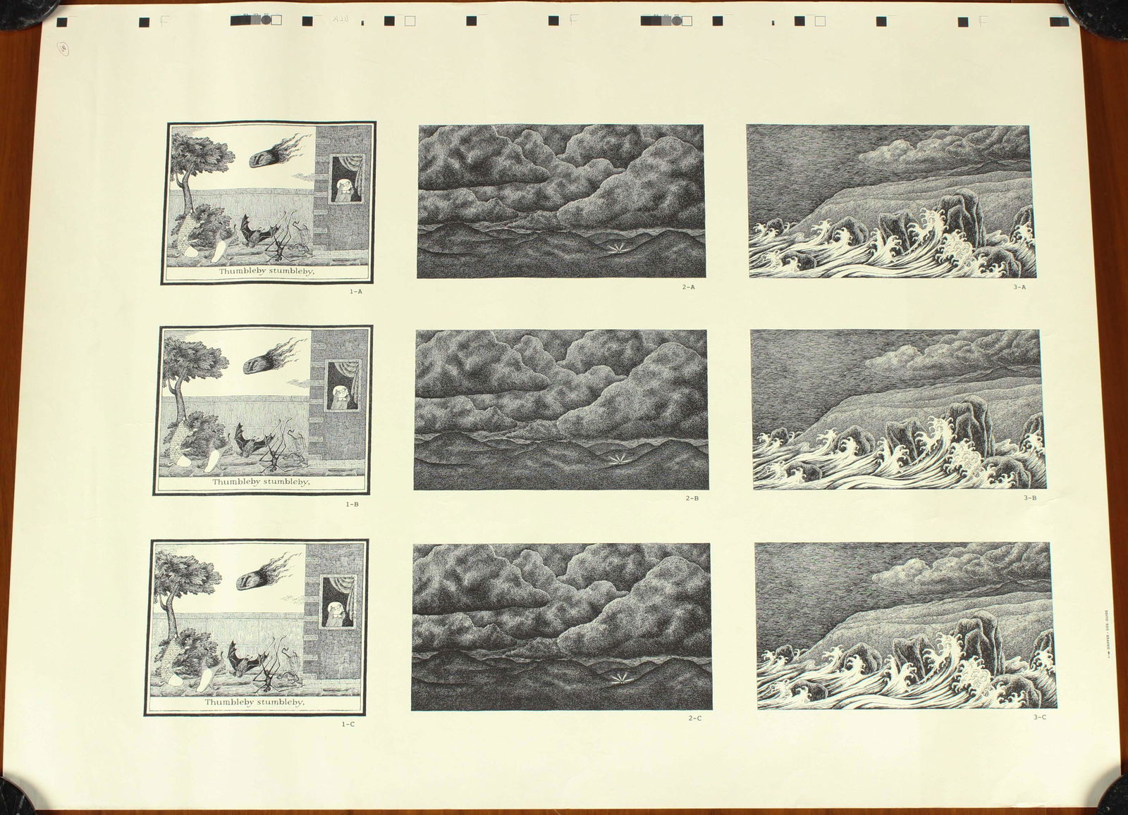 Edward Gorey, The Untitled Book, Galley Proof (1 of 8)