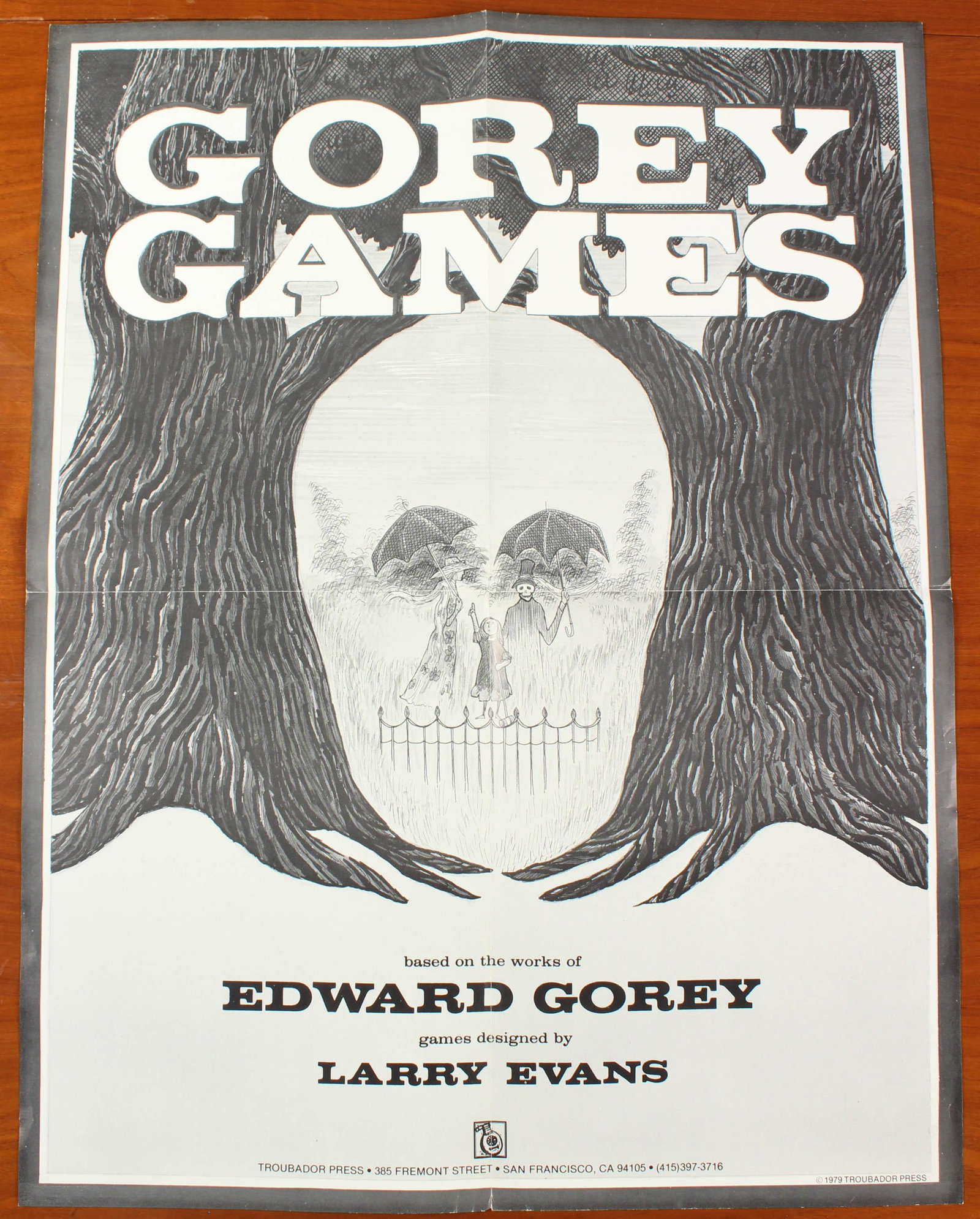 E. Gorey, Gorey Games Advertising Poster (1 of 7)