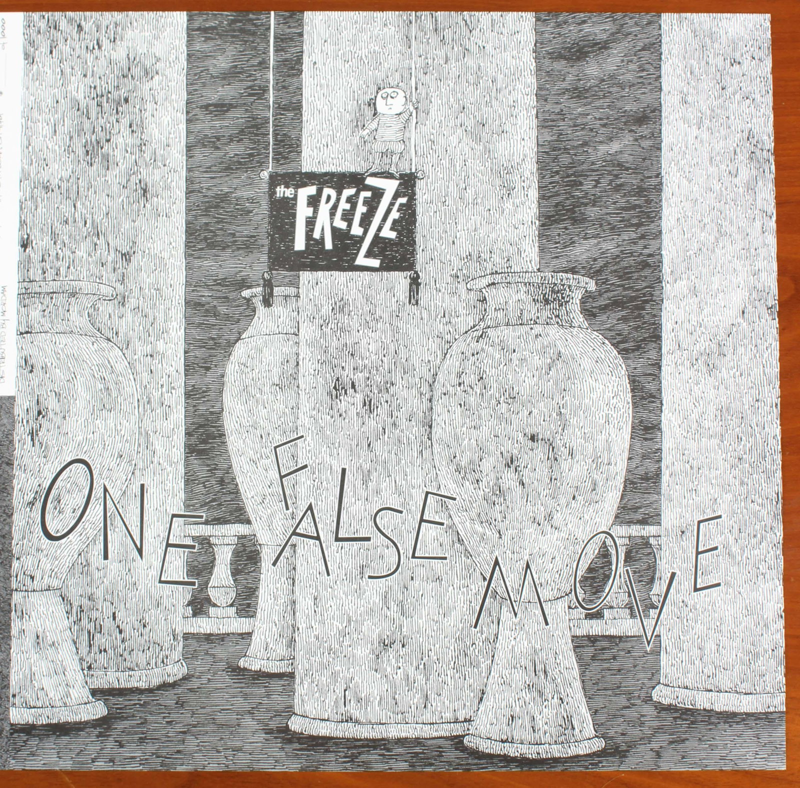 The Freeze, One False Move, Album Cover Art, 4pcs: The Freeze, One False Move, Album Cover Art, 4 wrappers. Illustrated by Edward Gorey. Size: 11.75" H x 17" W