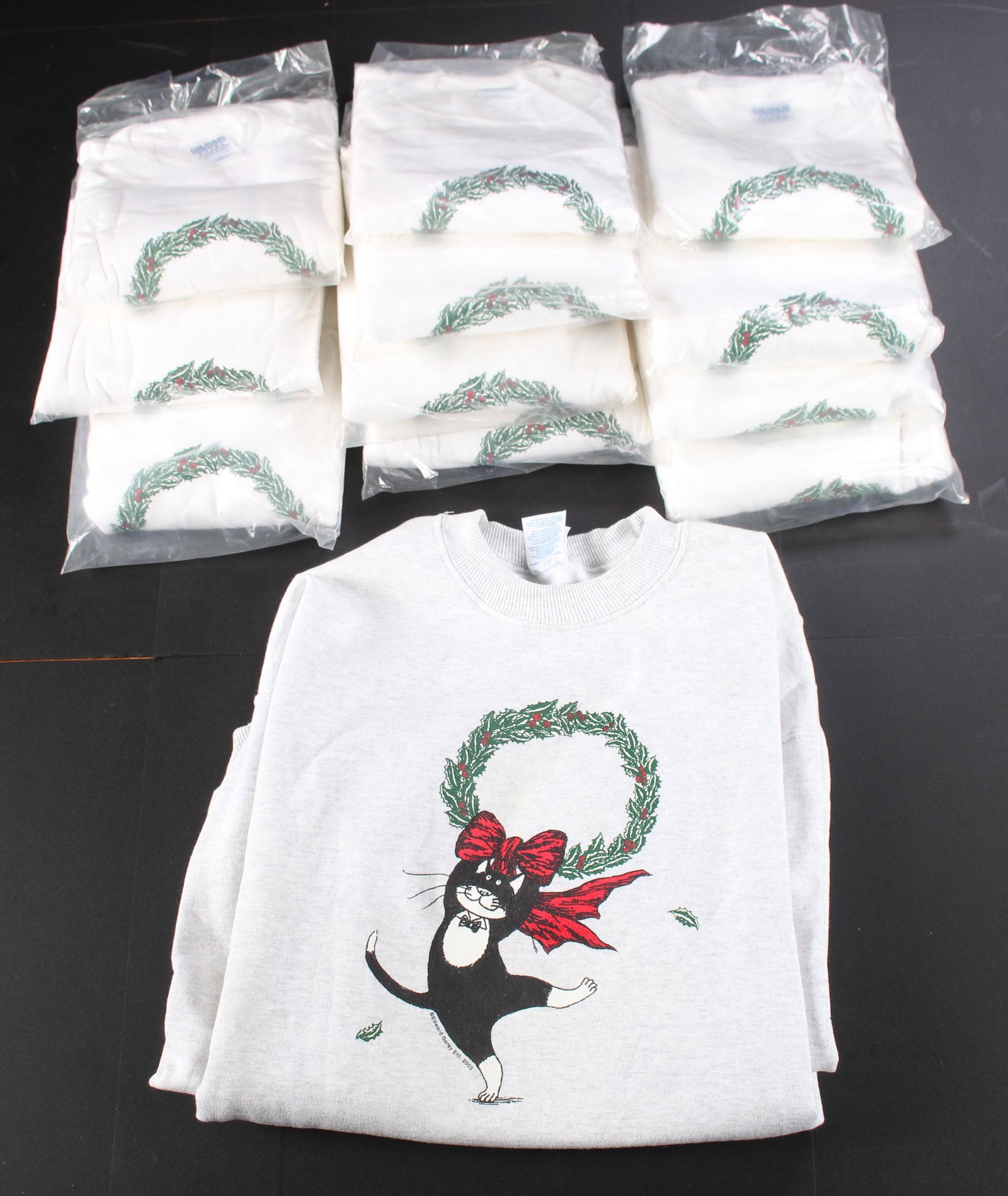 Edward Gorey Christmas Cat T-shirts and Sweatshirt (1 of 4)
