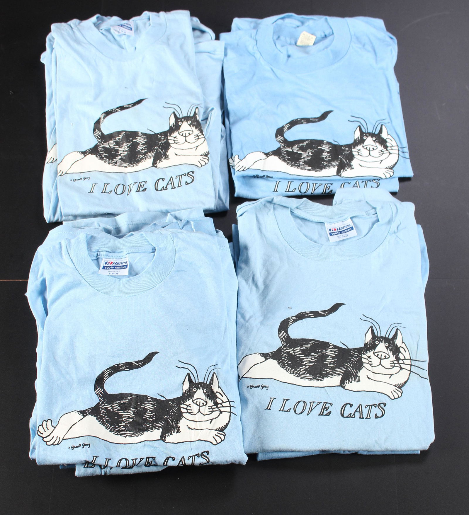 14 Vintage Edward Gorey I Love Cats T-shirts (1 of 2)
