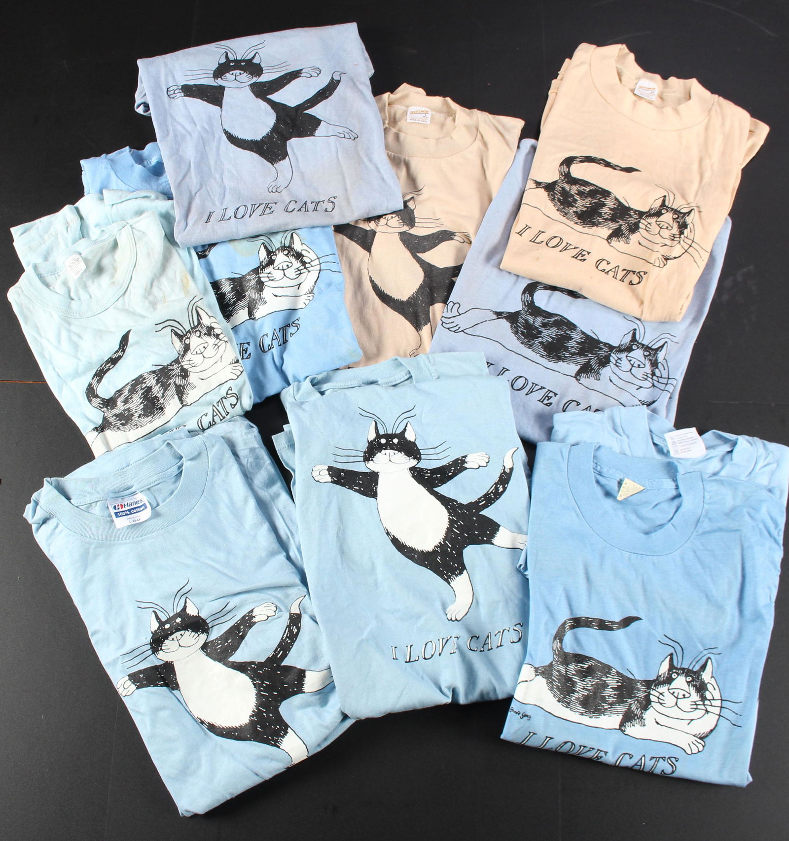 12 Vintage Edward Gorey I Love Cats T-shirts (1 of 5)