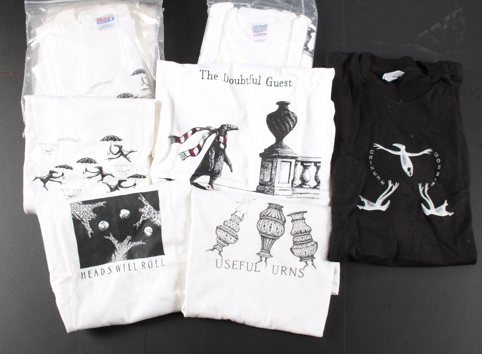 Variety of Vintage Edward Gorey T-shirts (1 of 4)