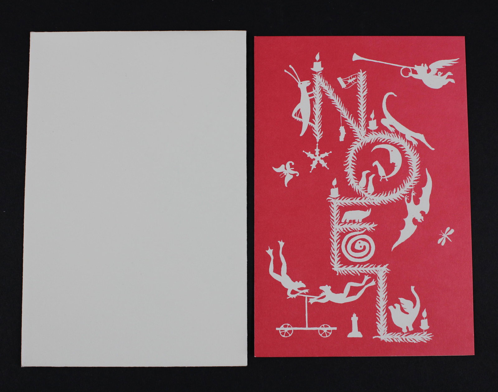 Edward Gorey, Signed Fundraiser Christmas Card: Edward Gorey, Signed Fundraiser Christmas Card. To benefit the human services agencies on Cape Cod. Christmas, 1990. Size: 4" x 6" envelope.