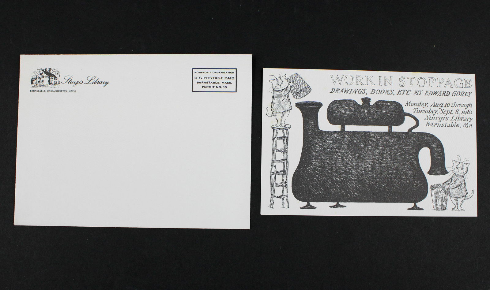 Edward Gorey, Work In Stoppage, 1981 Exhibition (1 of 5)