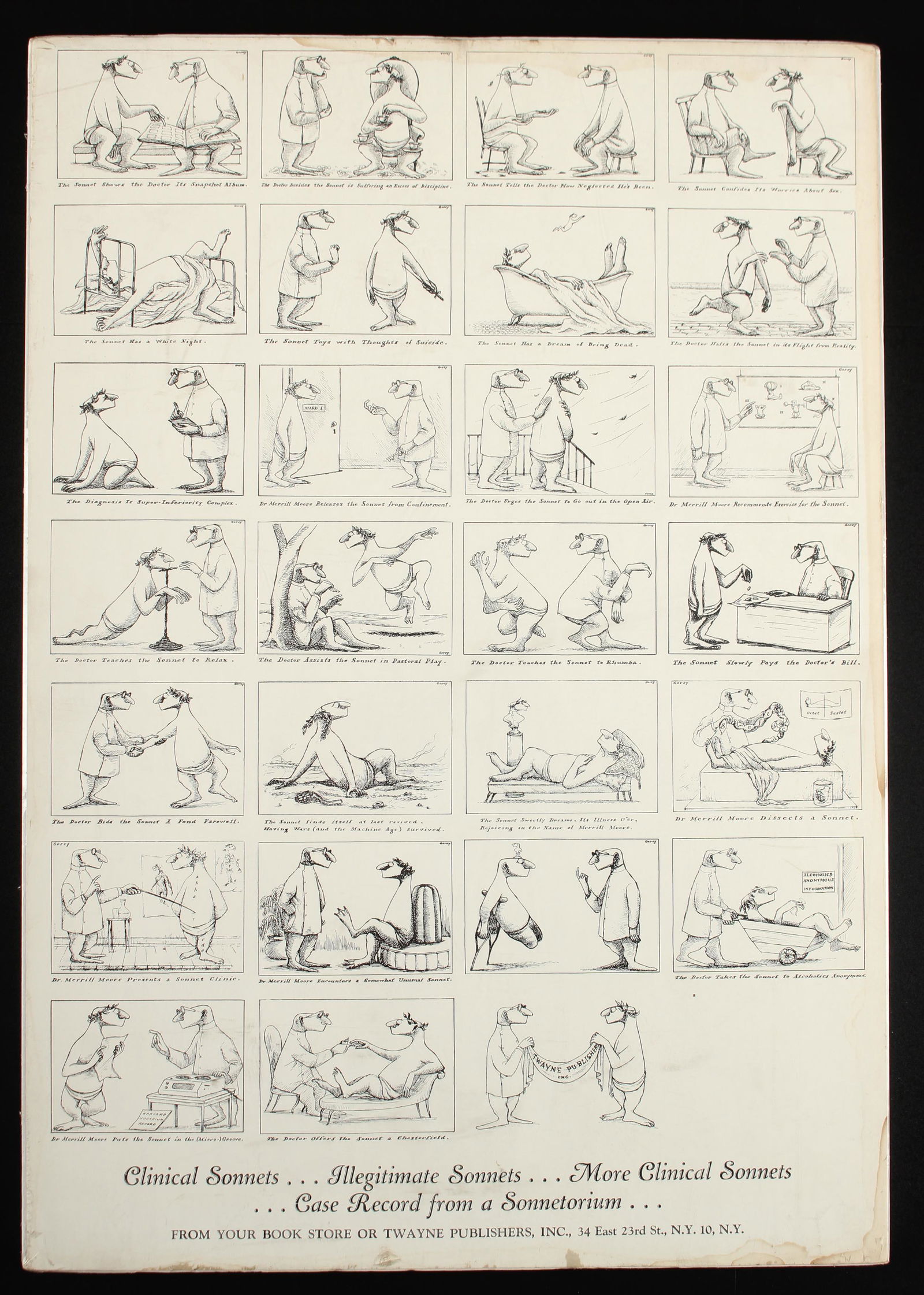 Clinical Sonnets Advertising Poster, Edward Gorey (1 of 8)
