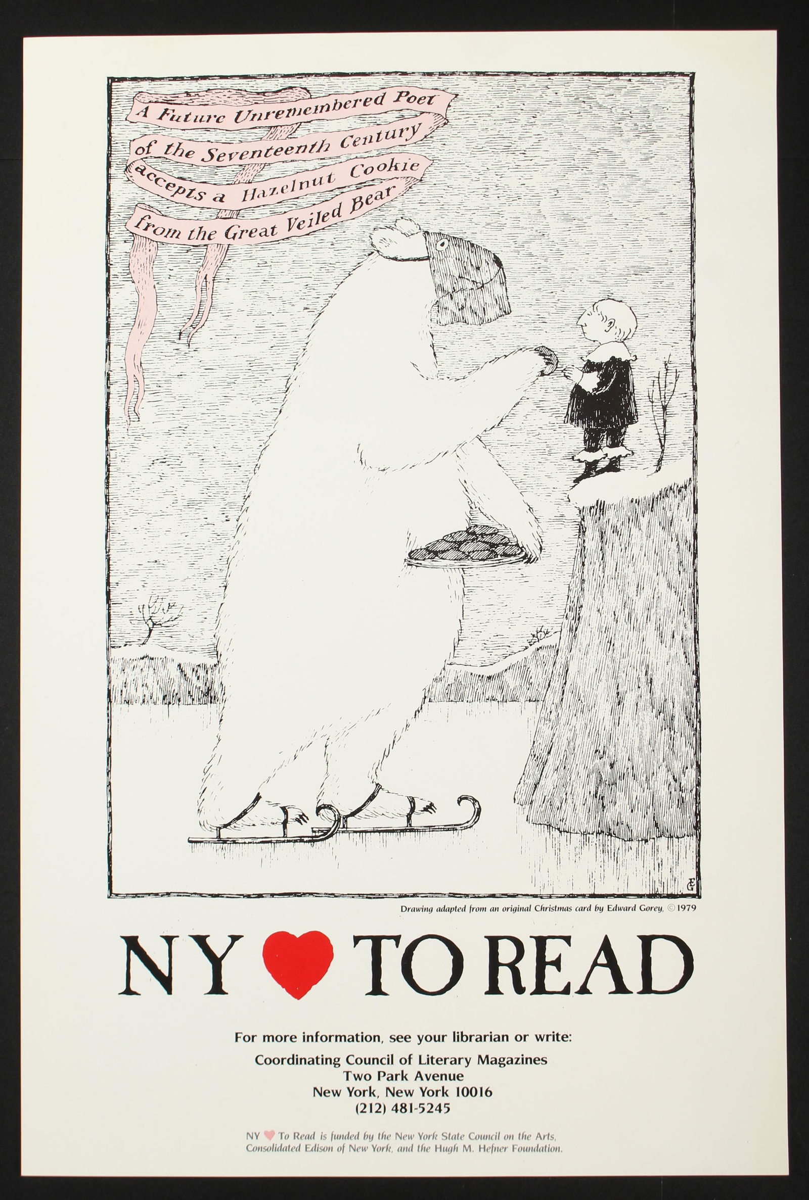 Edward Gorey Signed NY Loves to Read Poster (1 of 3)