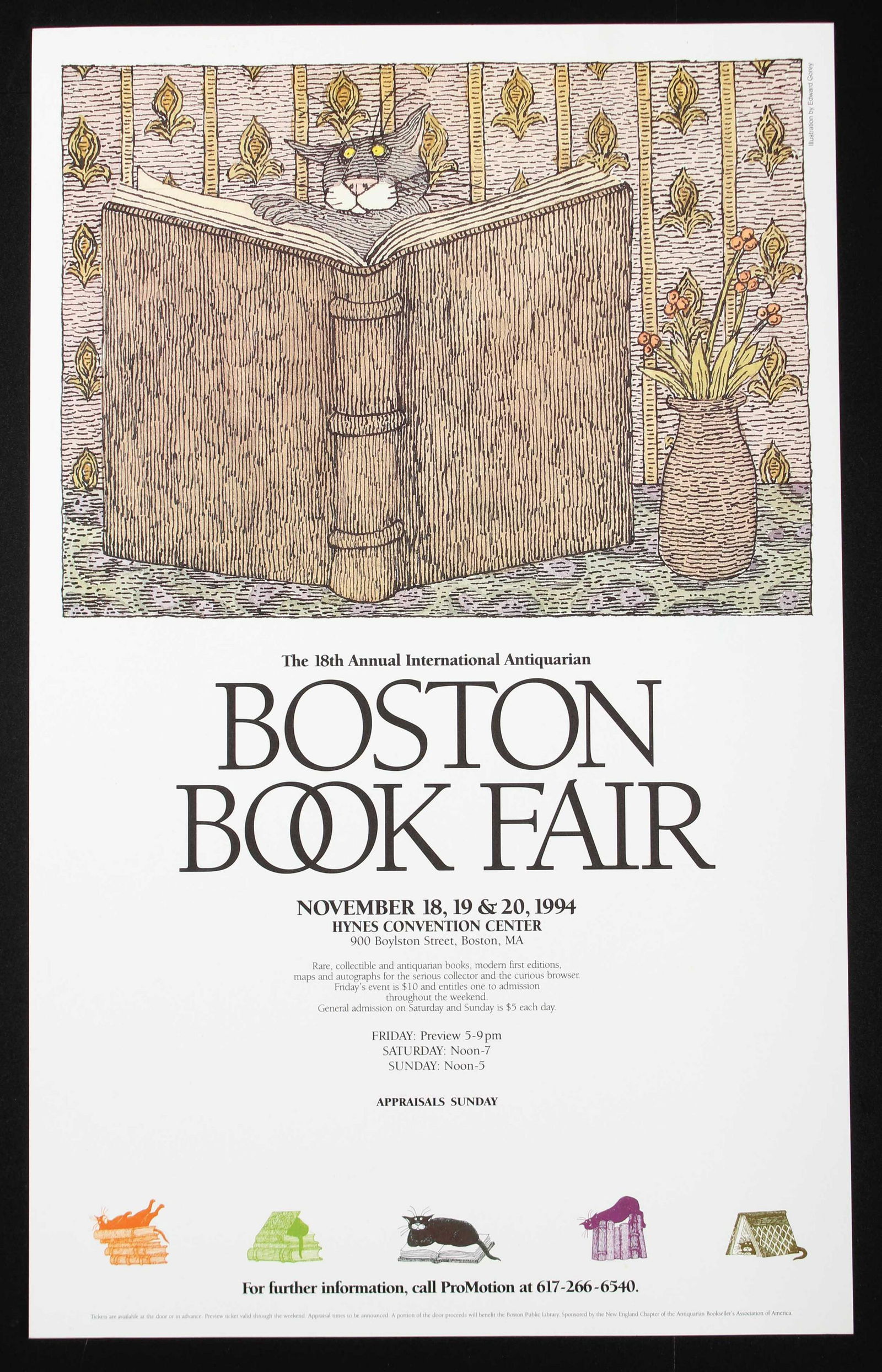Edward Gorey, 1994 Boston Book Fair Poster (1 of 5)