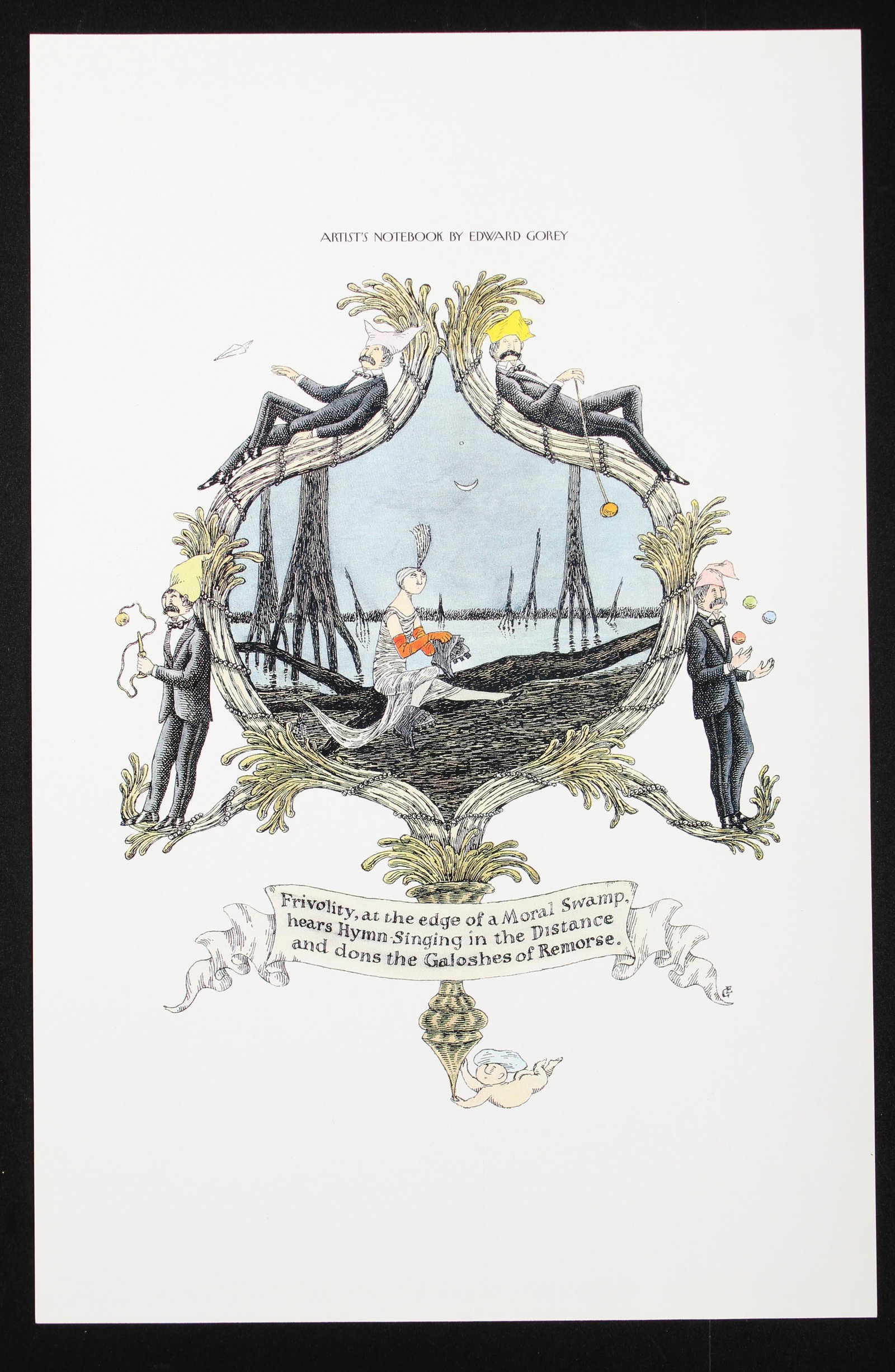 Edward Gorey, The Artist's Notebook: Edward Gorey, The Artist's Notebook. Photo-mechanical print. Size: 17" x 11"