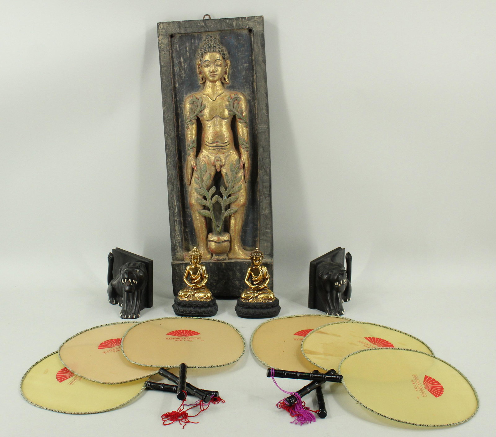 Asian Decorative Collection: Asian Decorative Collection. Size: Largest: 23" H x 8.5" W x 2" D