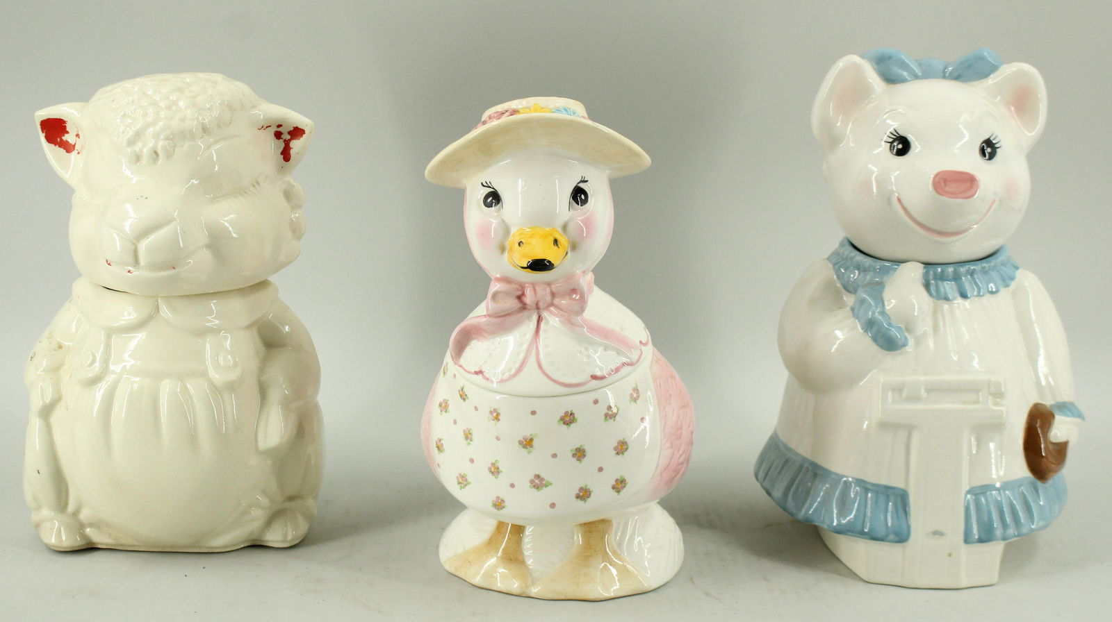 Group of 3 Vintage Ceramic Cookie Jars (1 of 6)