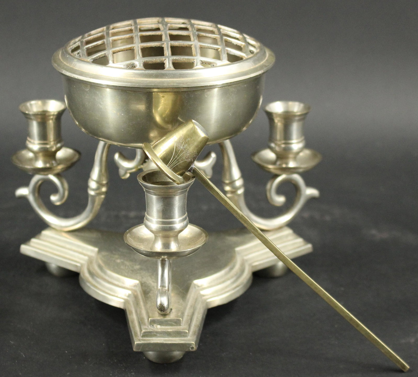 Tripod Brazier Candle Stand: Tripod Brazier Candle Stand. Size: 7.5" H x 9" W x 7.5" D