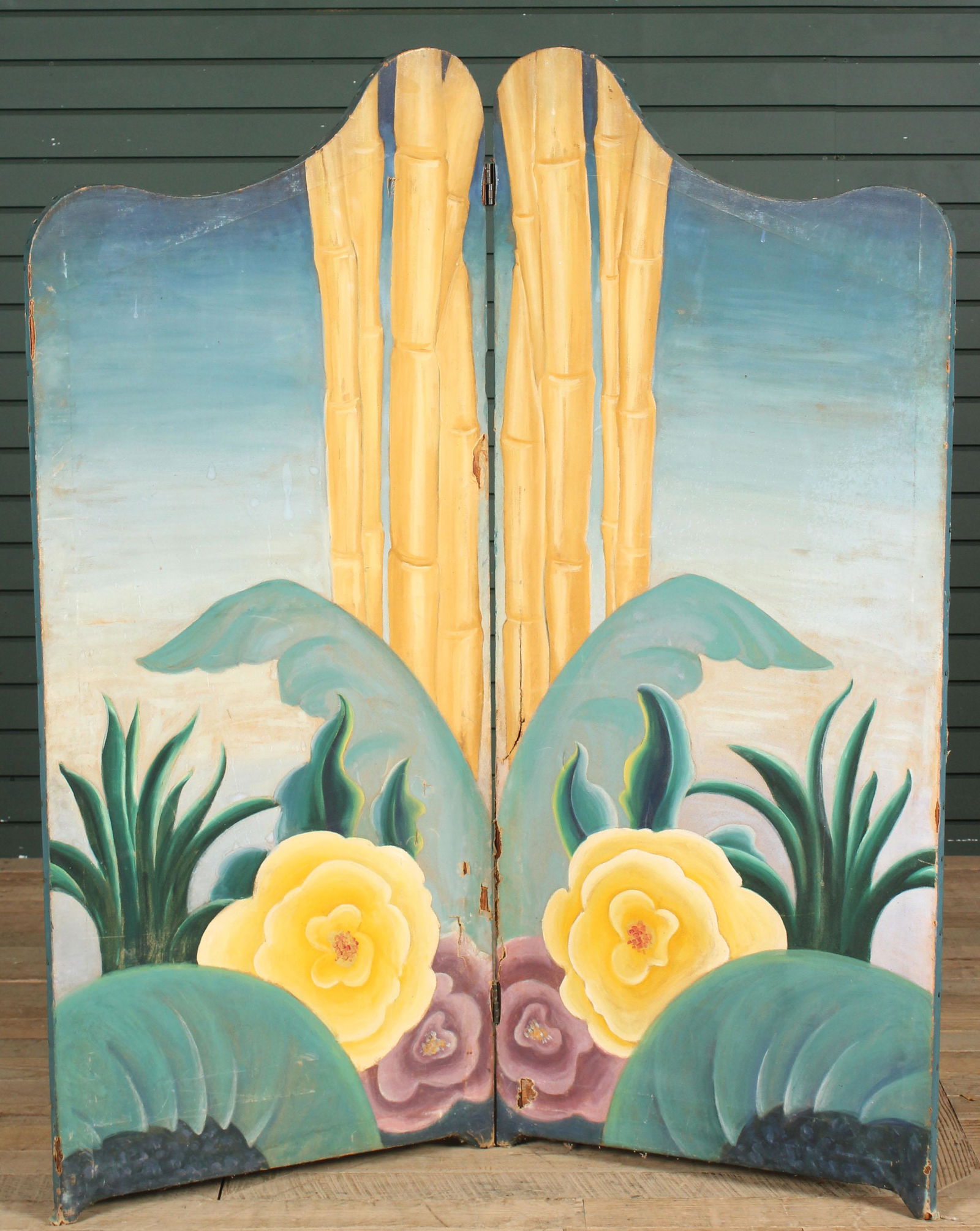 Rousseau Inspired Painted Folding Screen (1 of 5)
