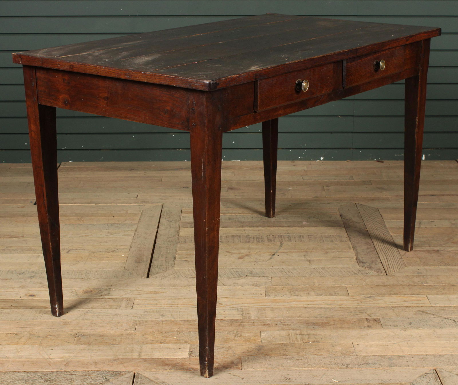 Antique 2 Drawer Provincial Style Work Table (1 of 6)
