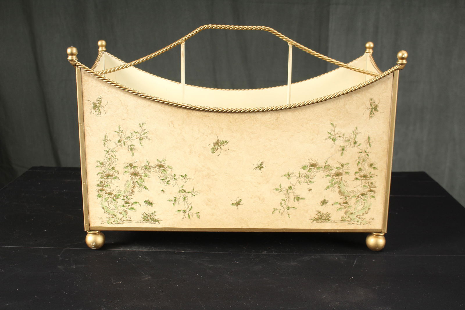 Italian Tole Peinte Basket for Bergdorf Goodman (1 of 5)